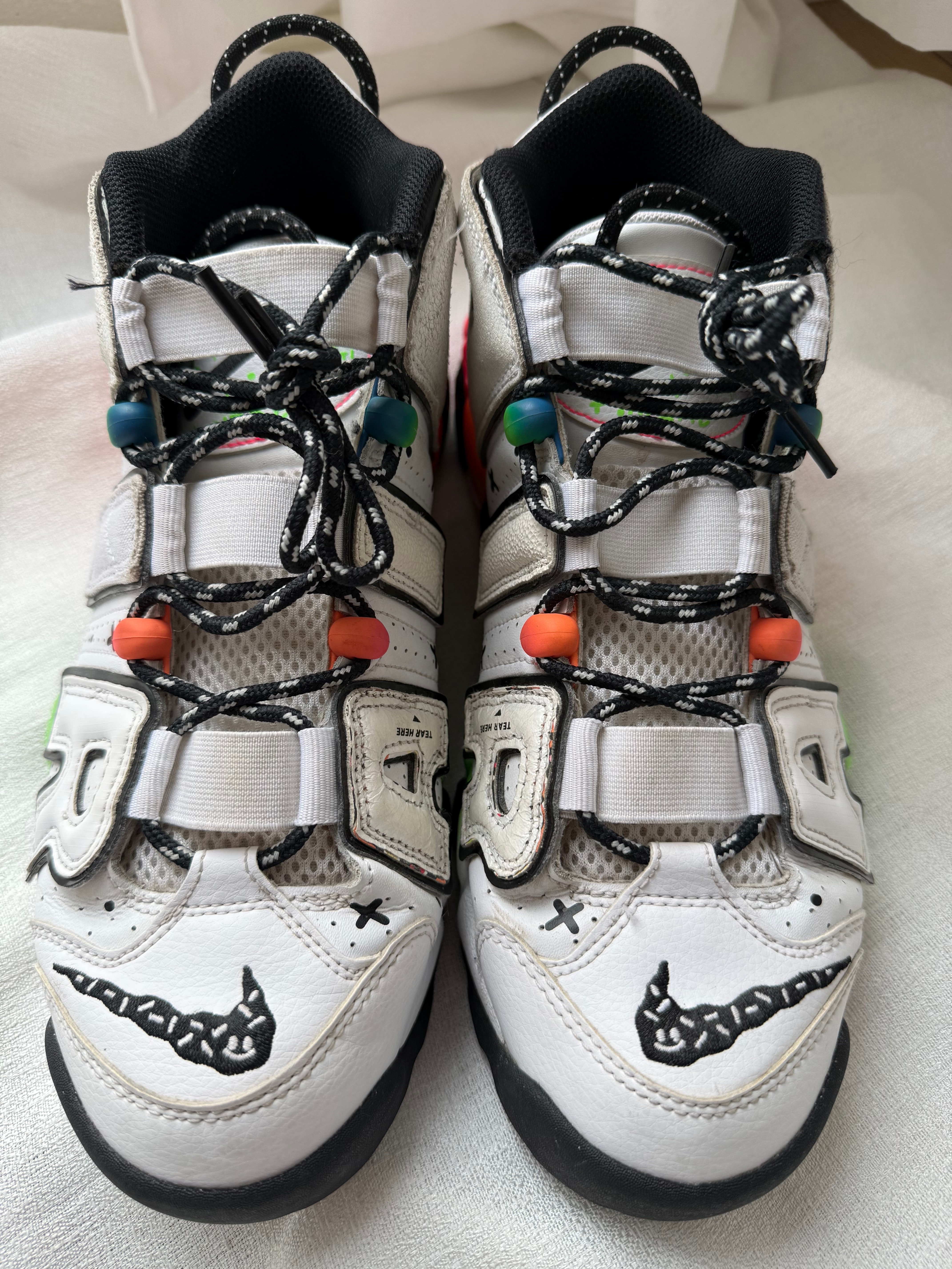 Nike Air More Uptempo 96 Ghost "White/Blue/Orange Green"