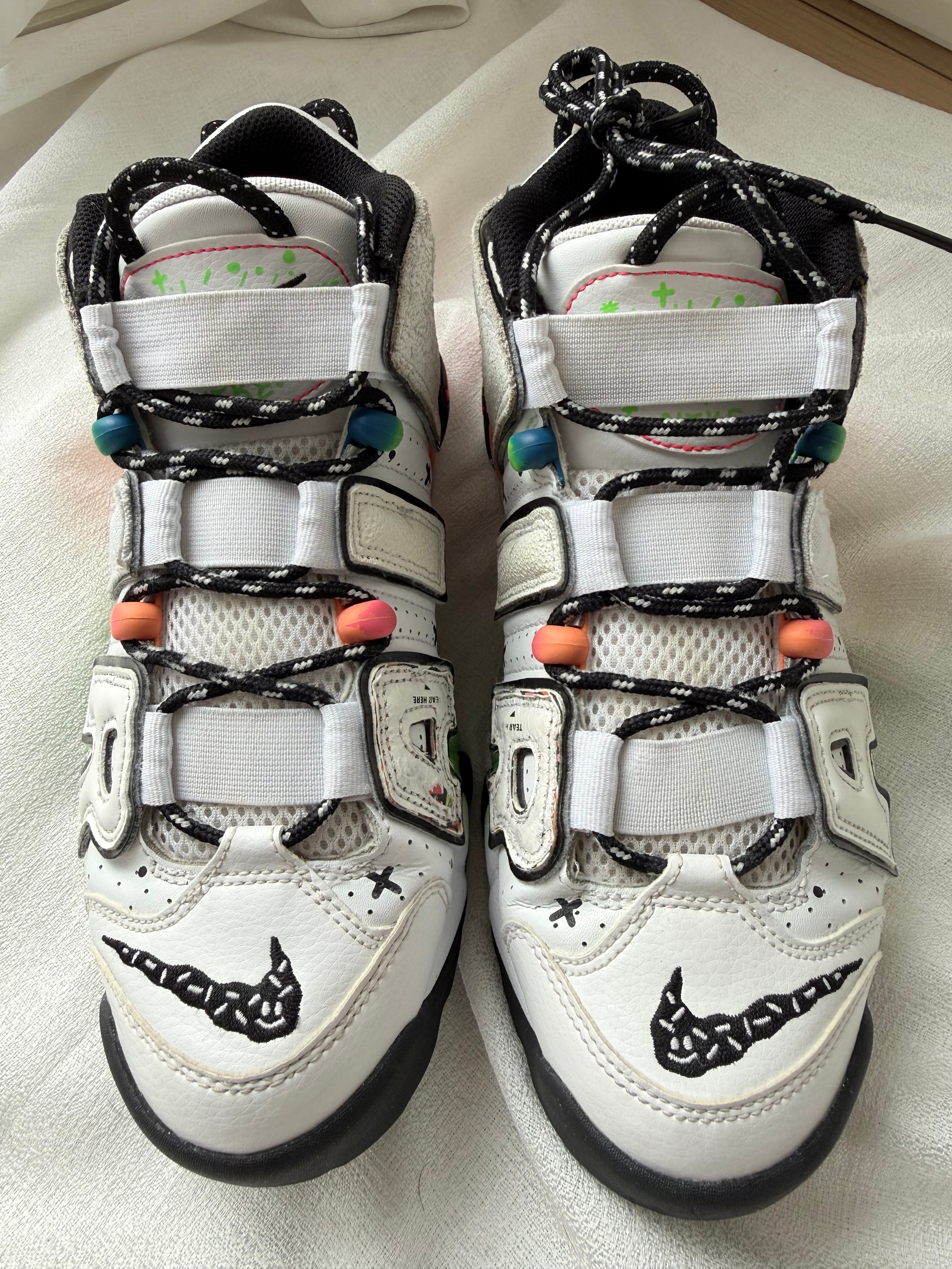 Nike Air More Uptempo 96 Ghost "White/Blue/Orange Green"