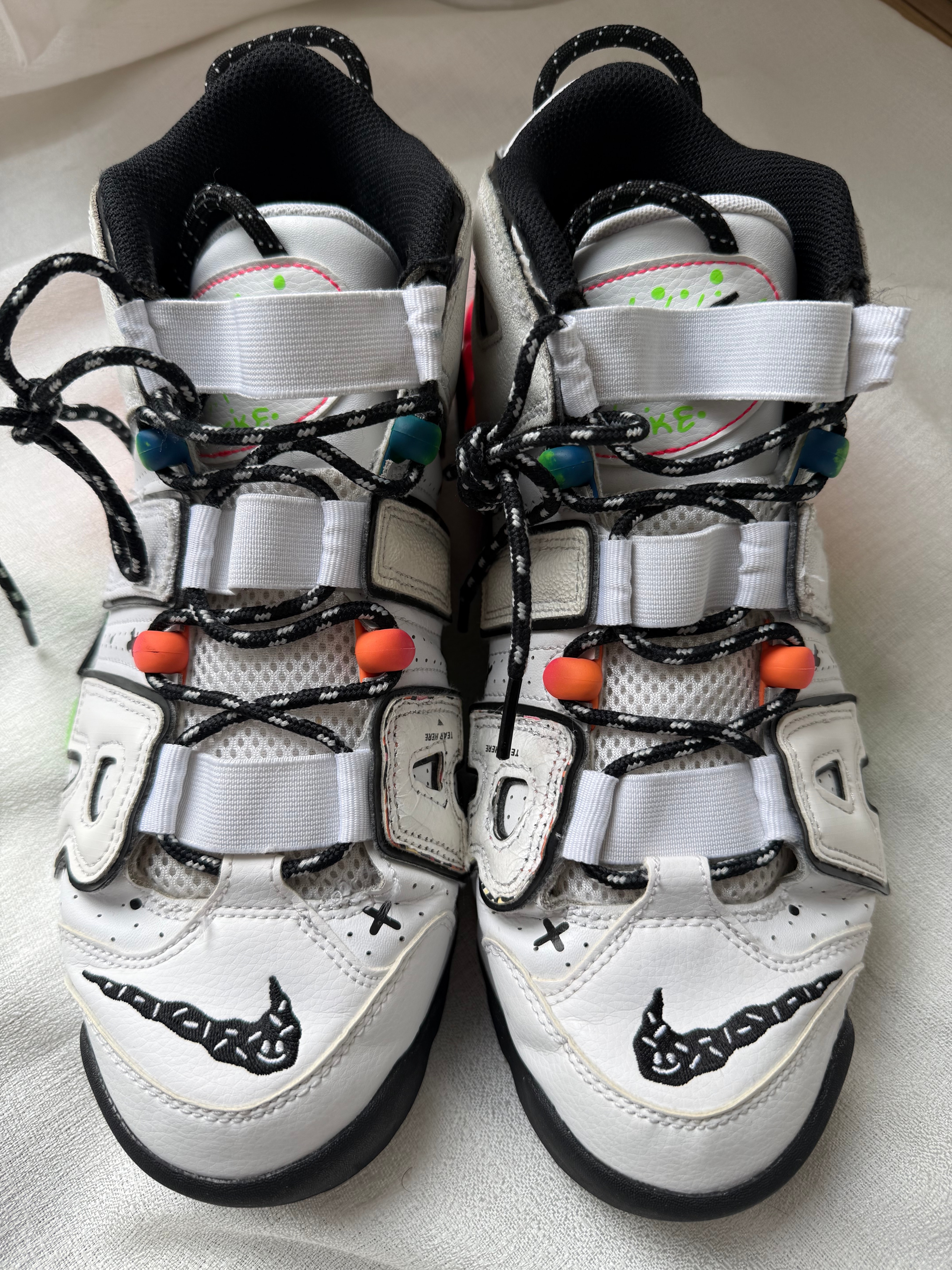 Nike Air More Uptempo 96 Ghost "White/Blue/Orange Green"