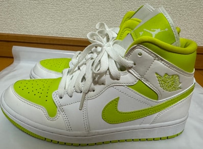 Nike Women's Air Jordan 1 Mid "White Lime"