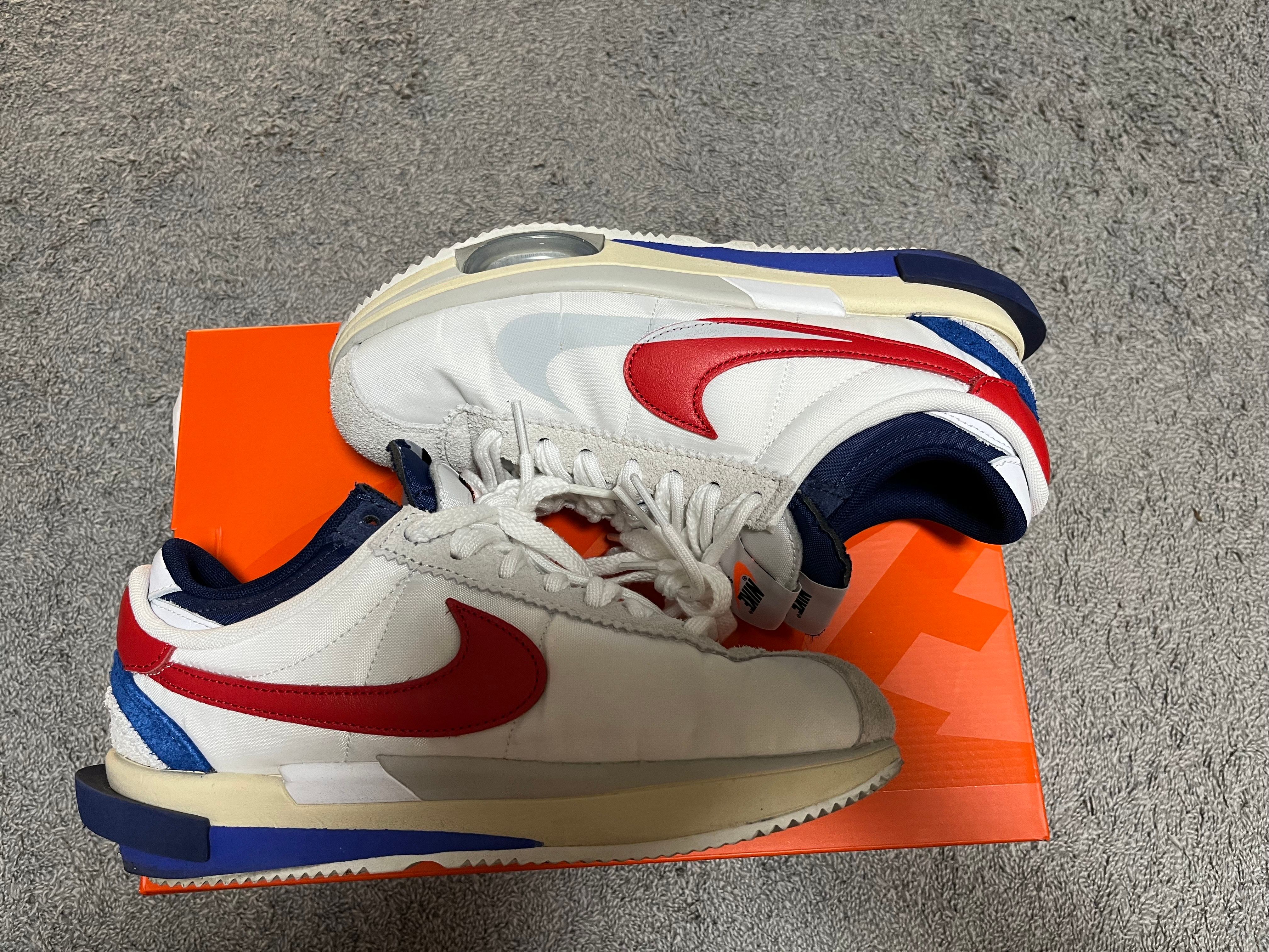 sacai × Nike Zoom Cortez "White and University Red"