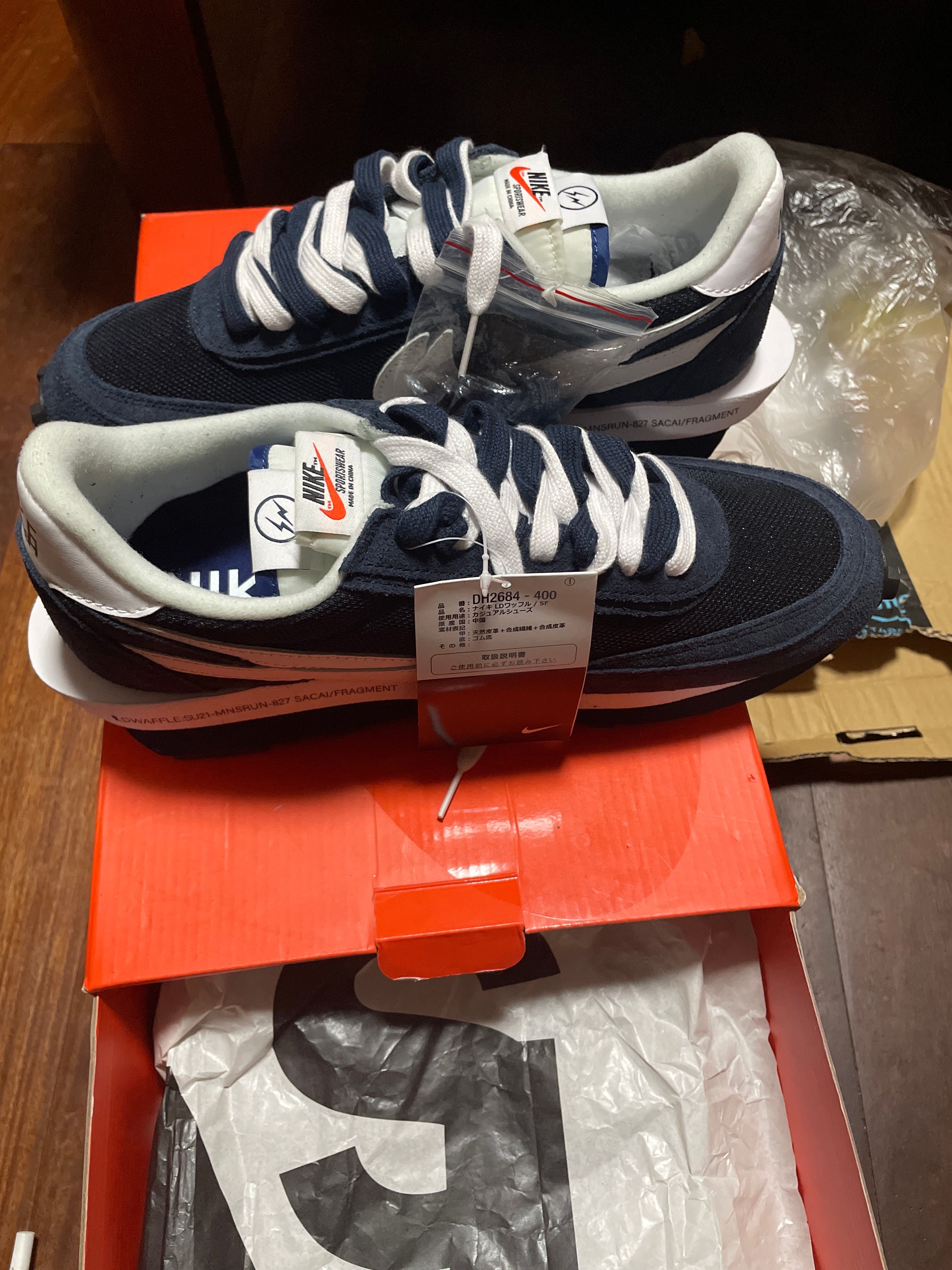 Fragment × sacai × Nike LD Waffle "Blackended Blue"