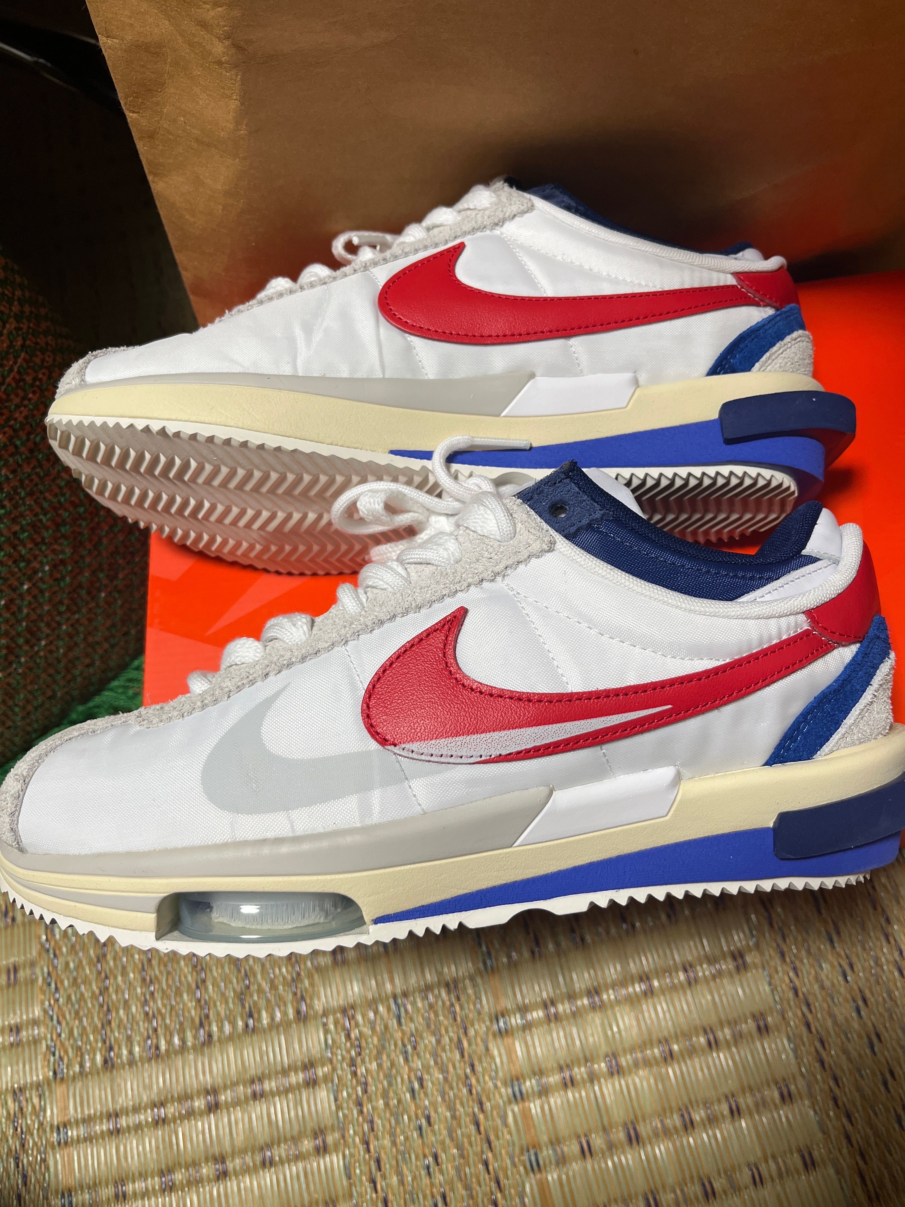 sacai × Nike Zoom Cortez "White and University Red"
