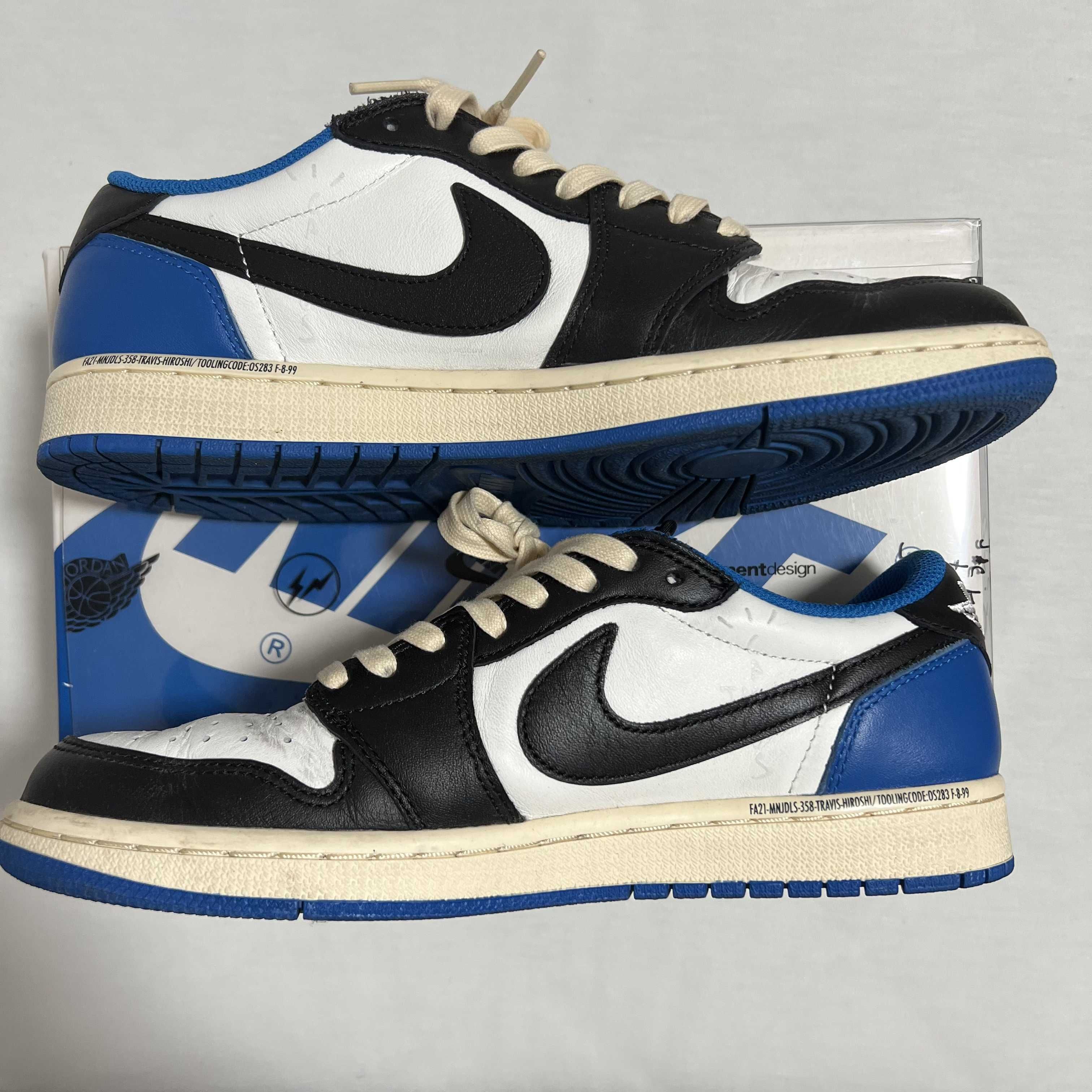 Travis Scott × fragment design × Nike Air Jordan 1 Low OG SP "Military Blue"