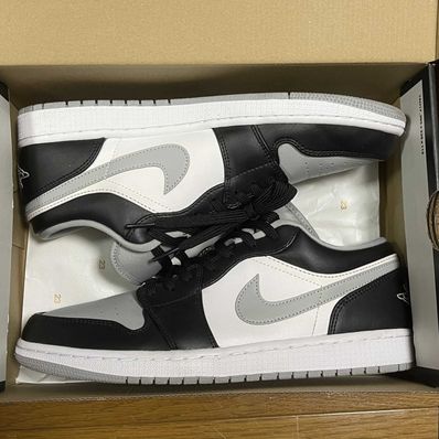 NIKE AIR JORDAN 1 LOW "BLACK/LIGHT SMOKE GREY"