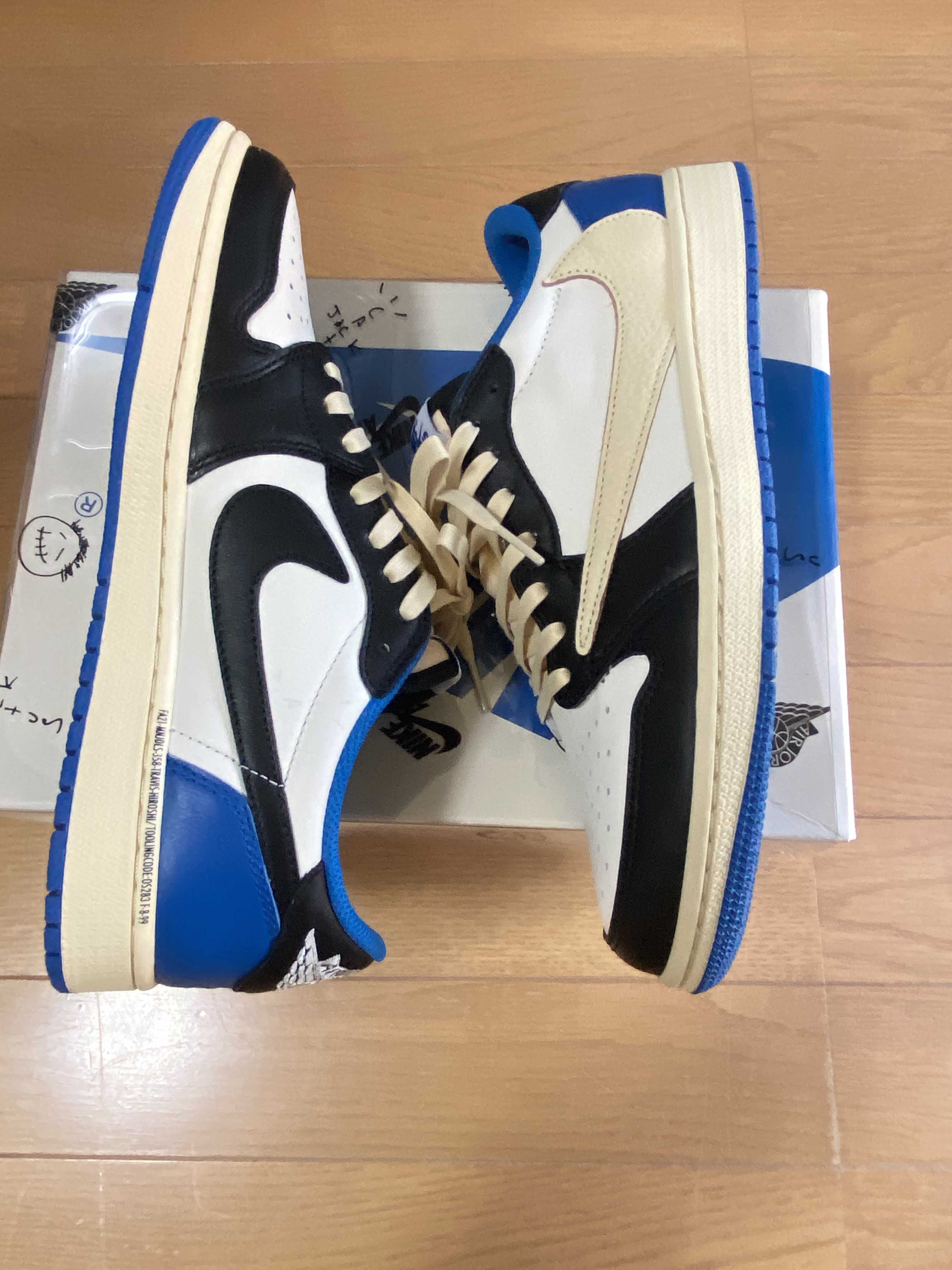 Travis Scott × fragment design × Nike Air Jordan 1 Low OG SP "Military Blue"