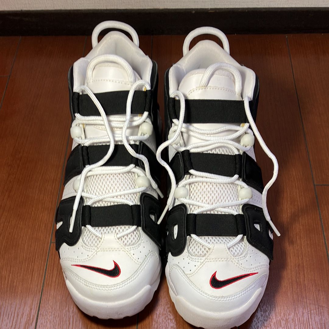 NIKE AIR MORE UPTEMPO "WHITE/BLACK/UNIVERSITY RED"(2020)