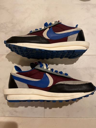 UNDERCOVER × sacai × Nike LD Waffle "Night Maroon/Pale Ivory-Ground Grey-Team Royal"