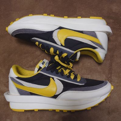 UNDERCOVER × sacai × Nike LD Waffle "Black/Sail-Dark Grey-Bright Citron"