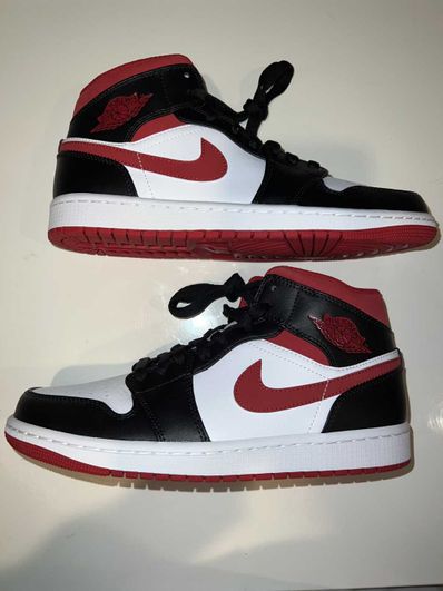 Nike Air Jordan 1 Mid "White/Gym Red Black"