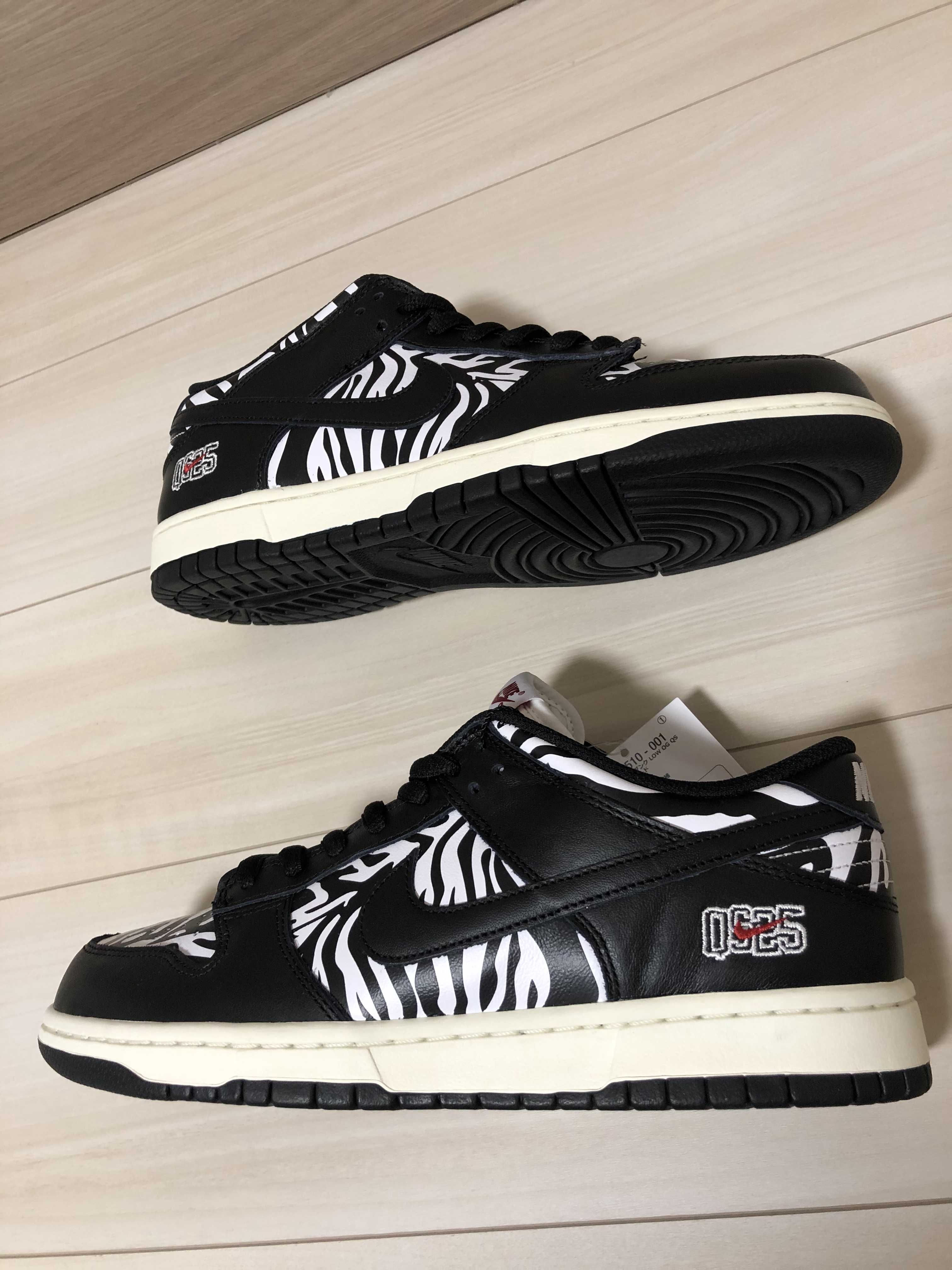 Quartersnacks × Nike SB Dunk Low "Zebra Cake/Safari"