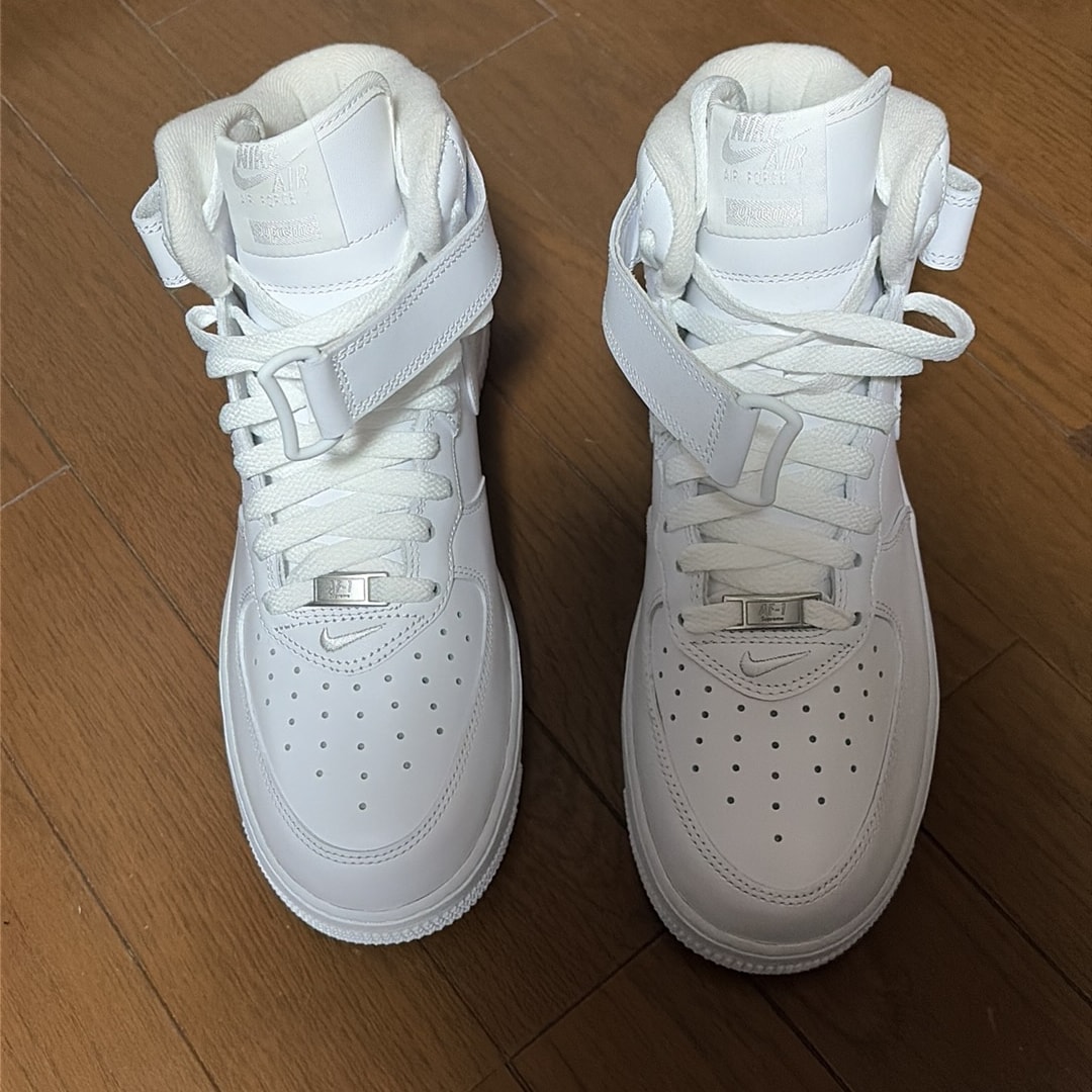 Supreme × Nike Air Force 1 Mid "White" FW24