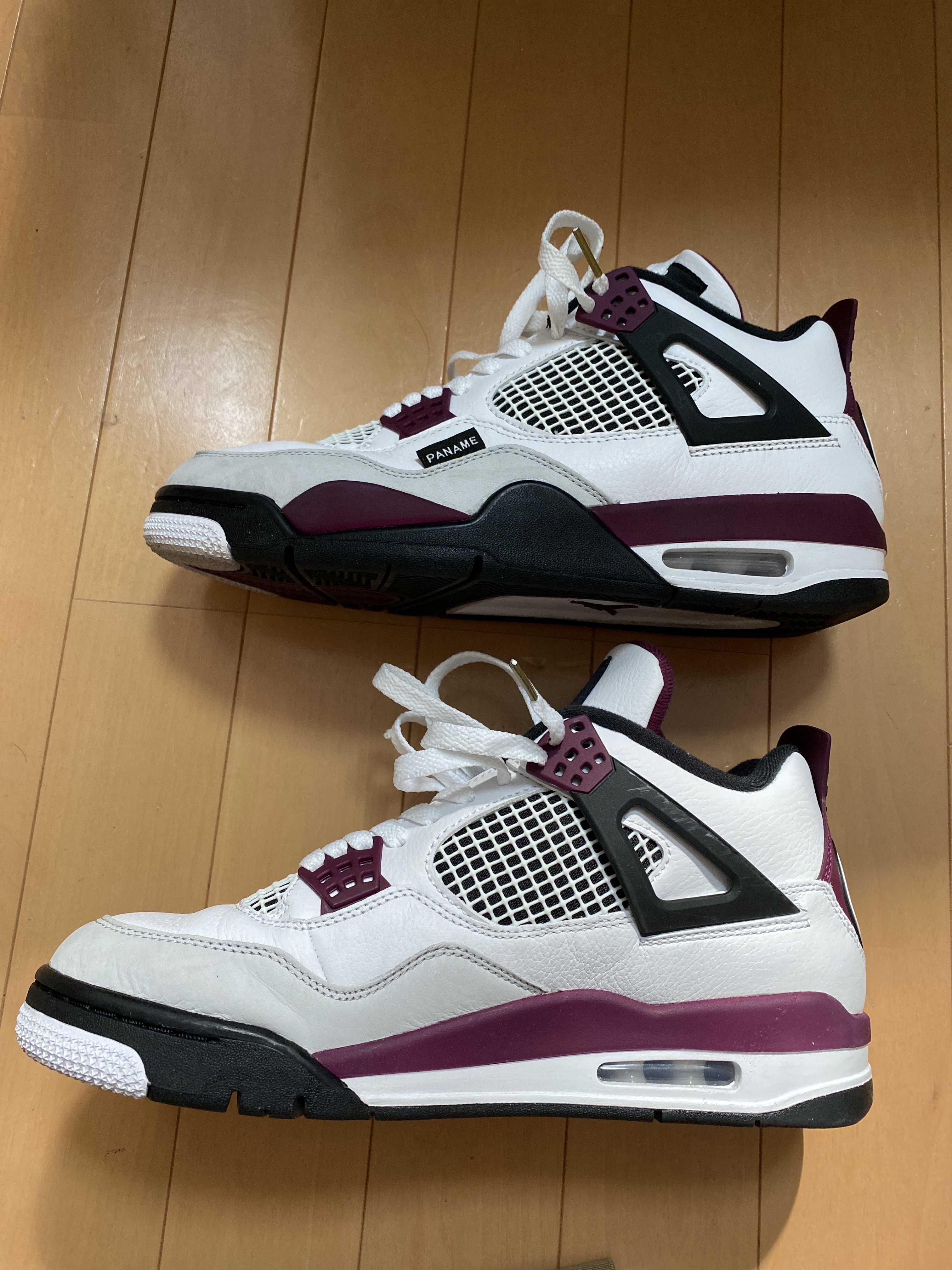 Paris Saint Germain ×Nike Air Jordan 4 Retro "White/Bordeaux/Neutral Gray"