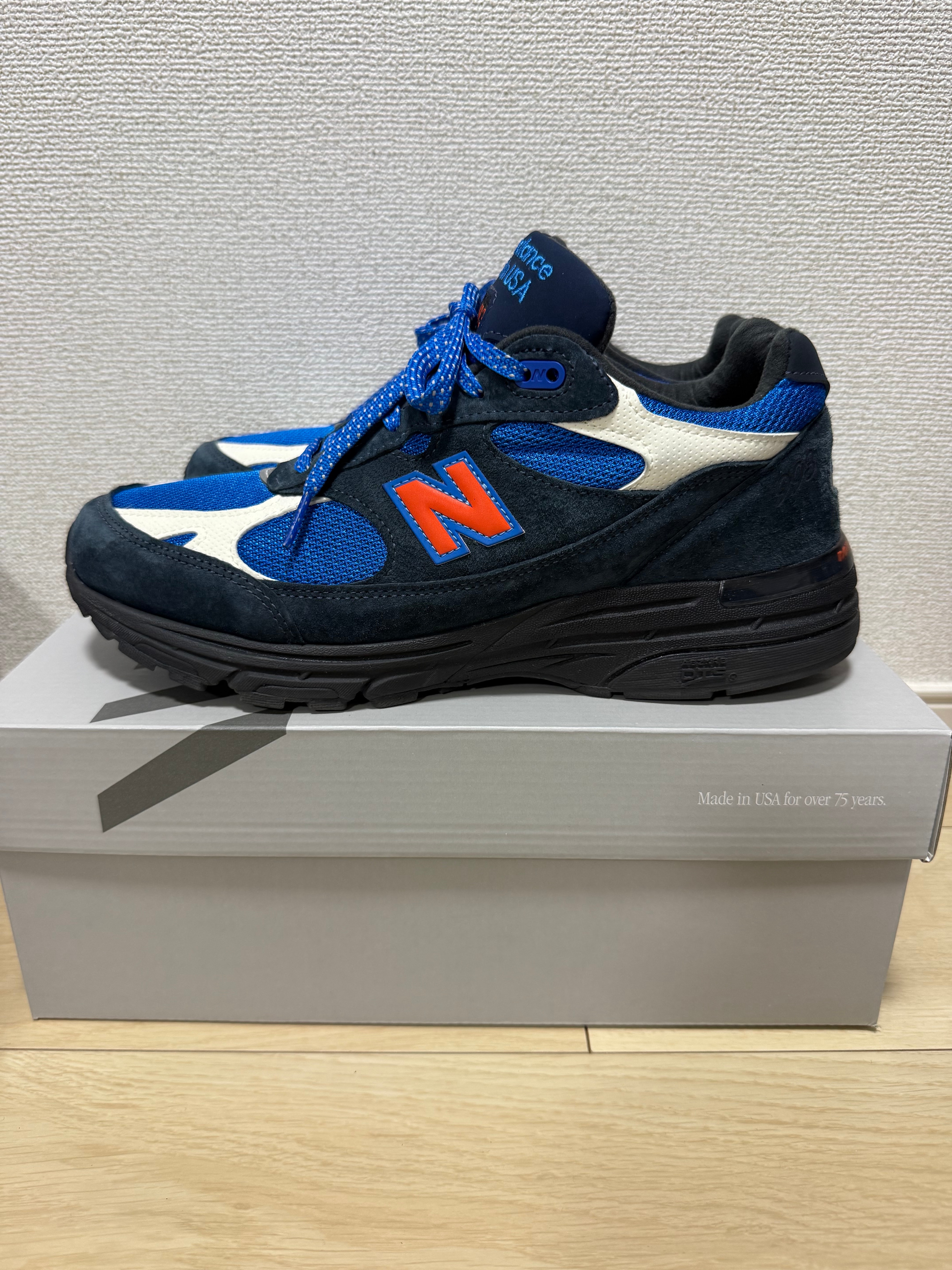 KITH × New Balance 993 Madison Square Garden "Navy/Princess Blue"