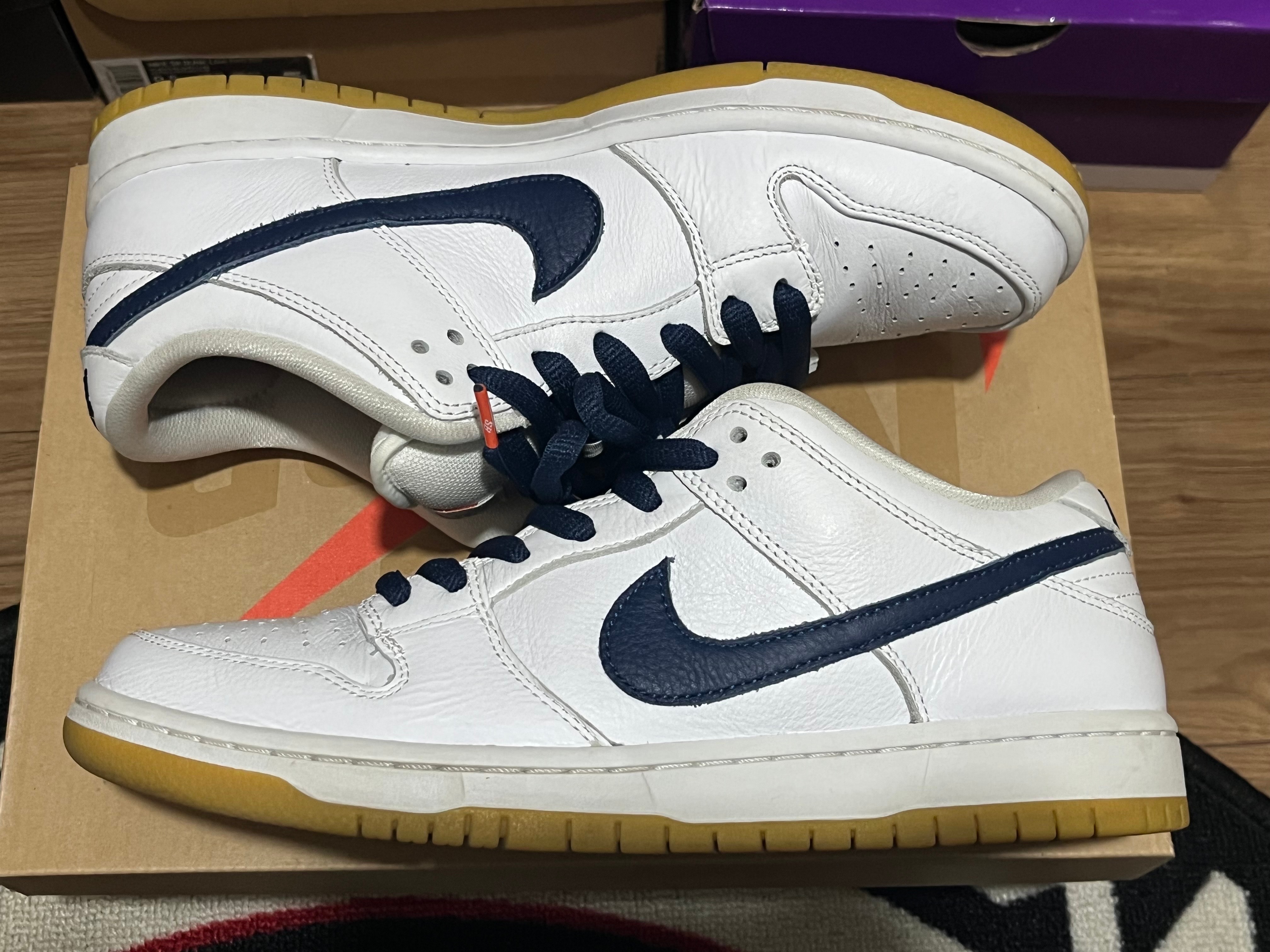 Nike SB Dunk Low "Orange Label White Navy"