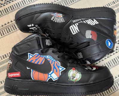 Supreme × NBA × Nike Air Force 1 Mid '07 "Black"