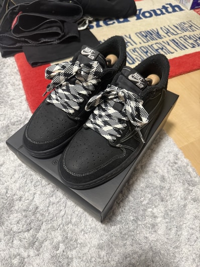 Travis Scott × Nike Air Jordan 1 Low OG SP "Black Phantom"