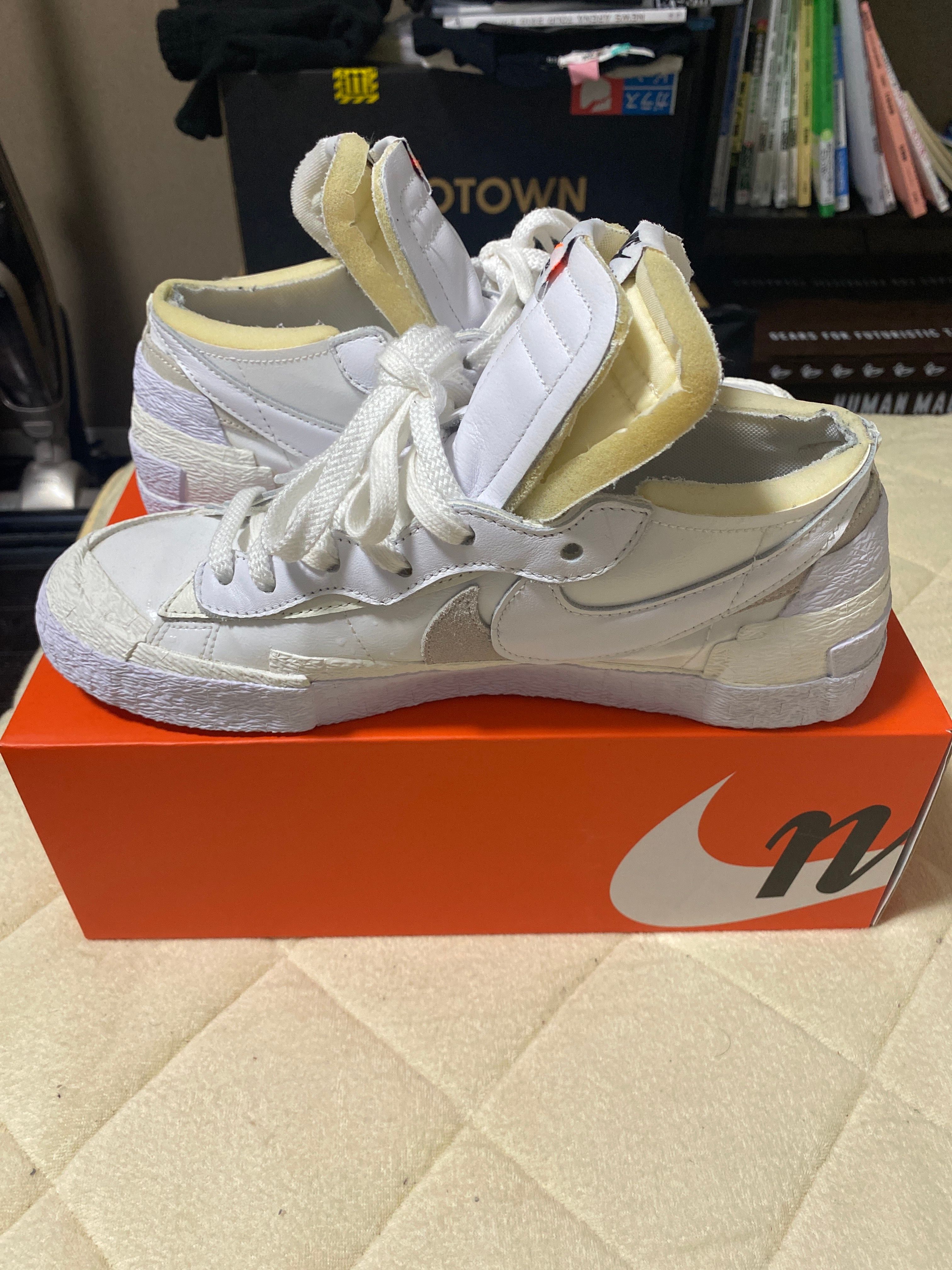 sacai × Nike Blazer Low "White Patent Leather"