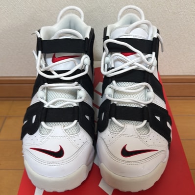 NIKE AIR MORE UPTEMPO "WHITE/BLACK/UNIVERSITY RED"(2020)