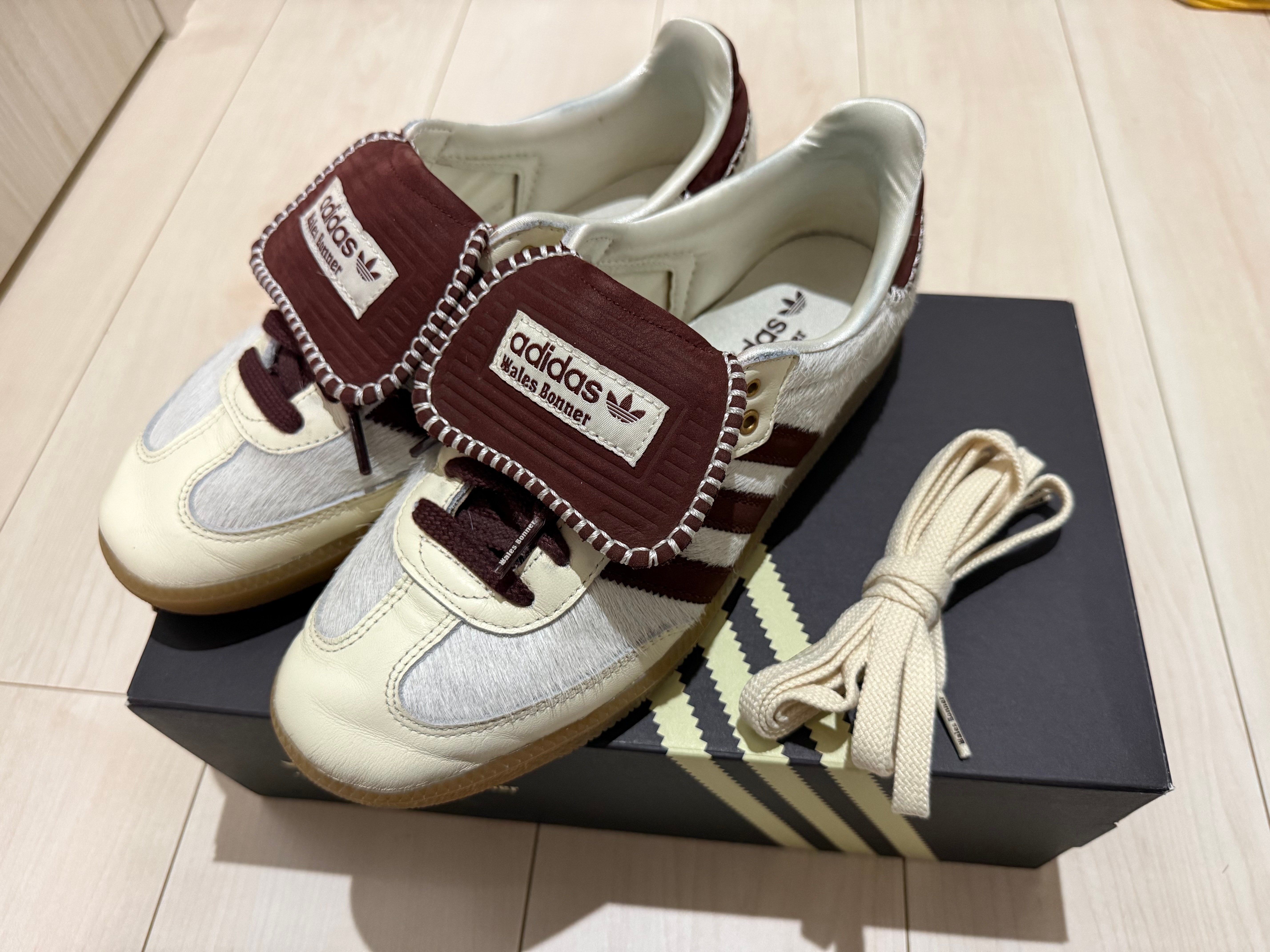 Wales Bonner × adidas Samba Pony Tonal Low "Cream White/Mystery Brown"