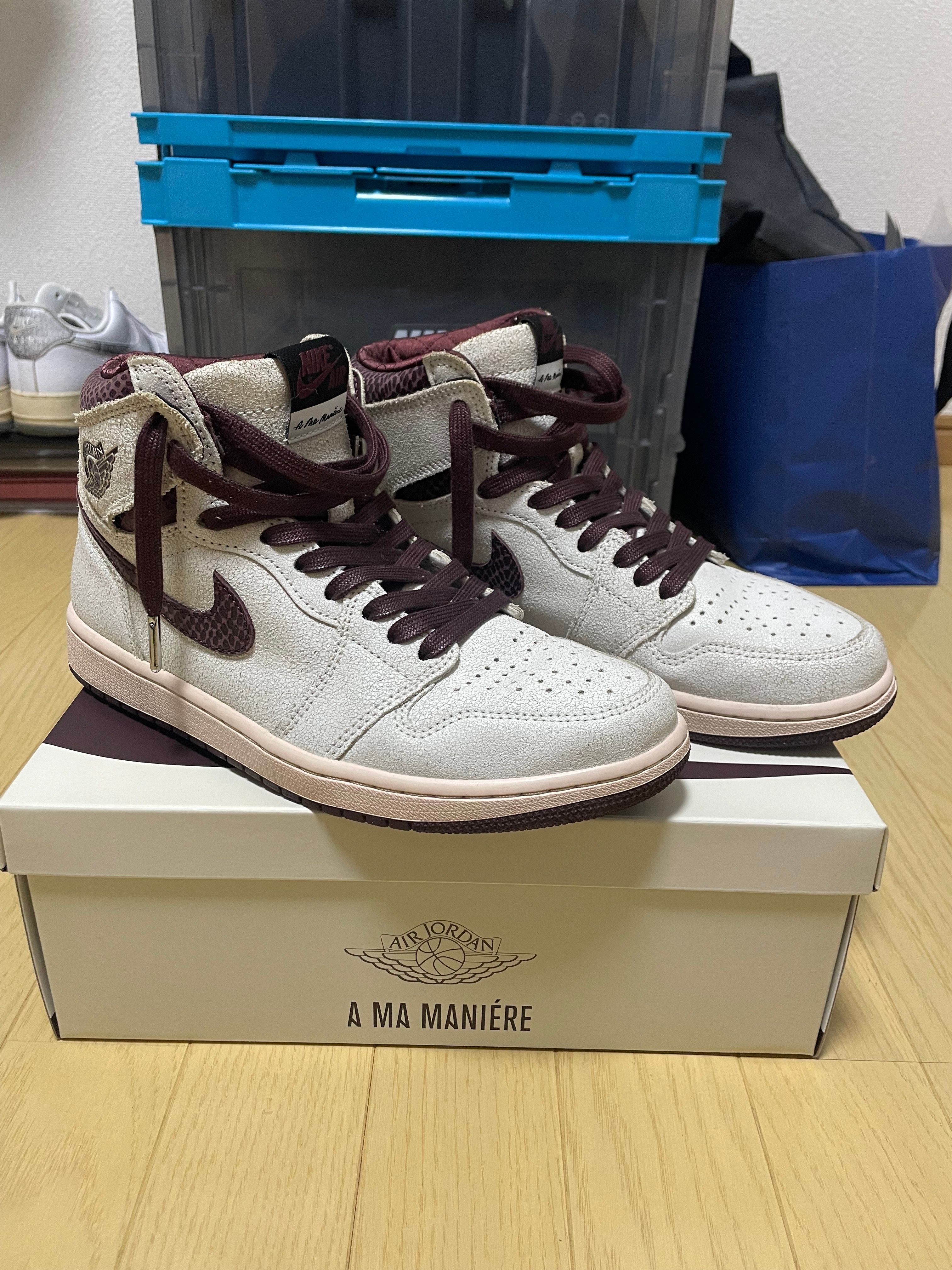 A Ma Maniere × Nike Air Jordan 1 Retro High OG "Sail and Burgundy"