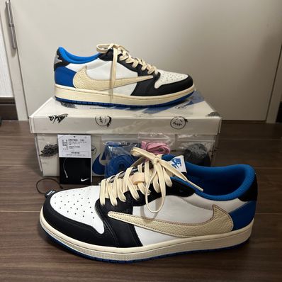 Travis Scott × fragment design × Nike Air Jordan 1 Low OG SP "Military Blue"