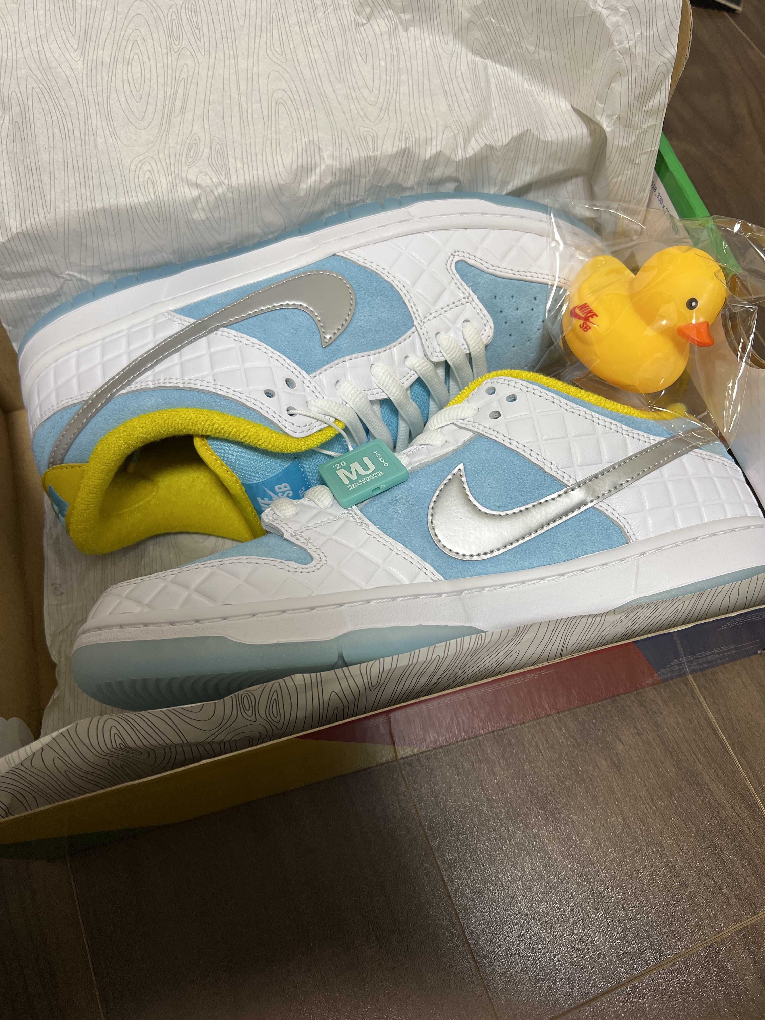 FTC × Nike SB Dunk Low "White/Blue"