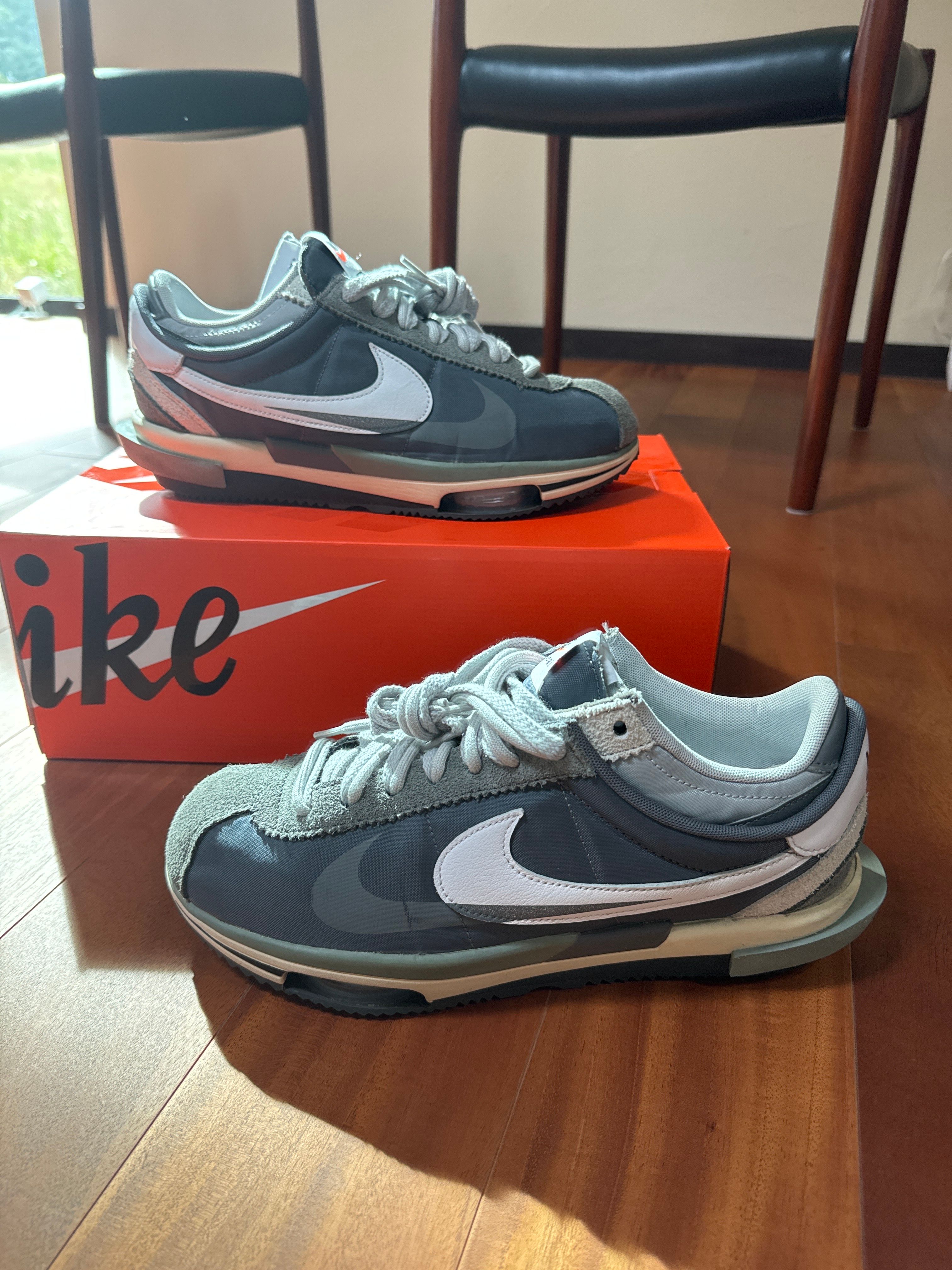 sacai × Nike Zoom Cortez "Iron Grey"