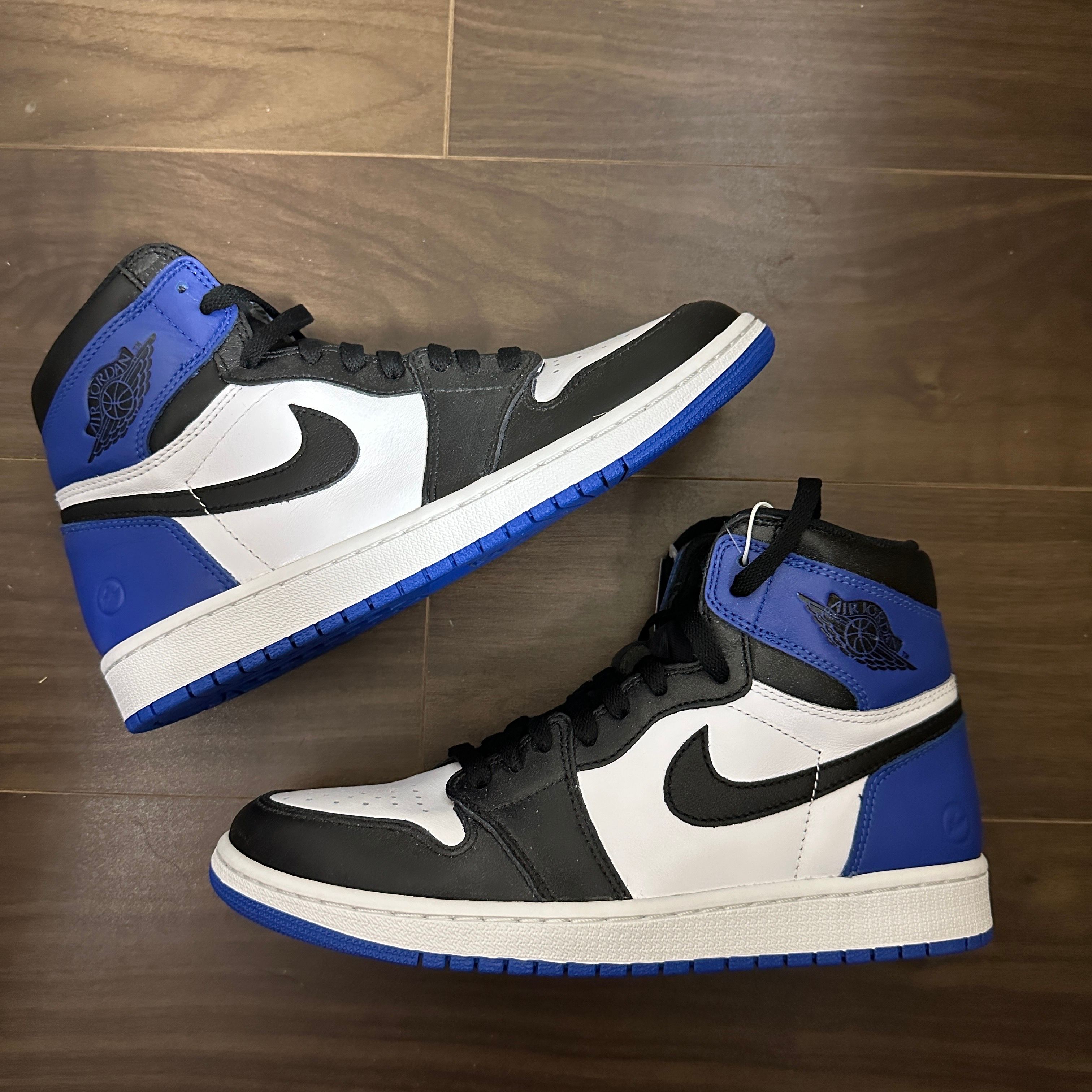fragment design × Nike Air Jordan 1 Retro High OG "Black/Sport Royal/White"