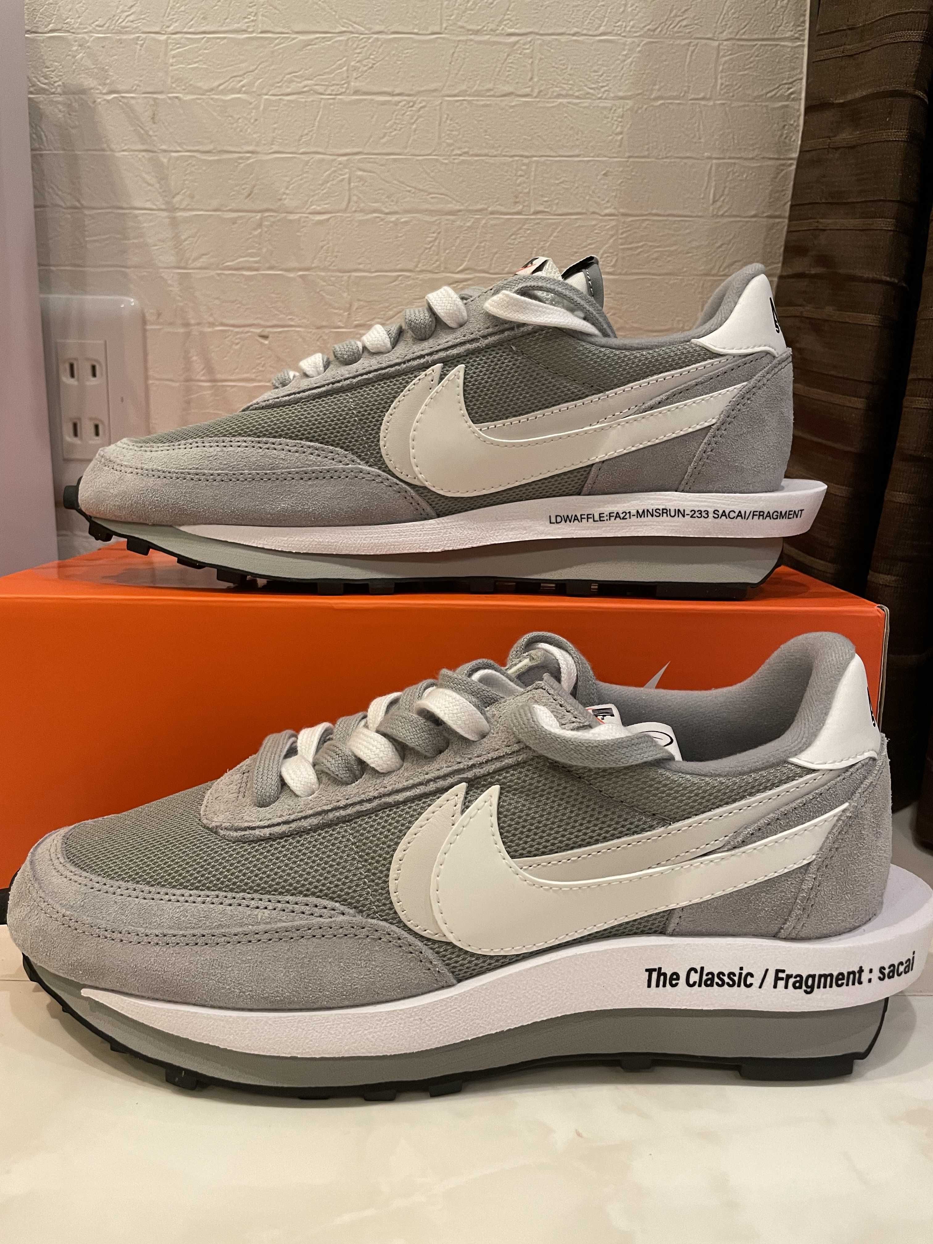 Fragment × sacai × Nike LD Waffle "Light Smoke Grey"