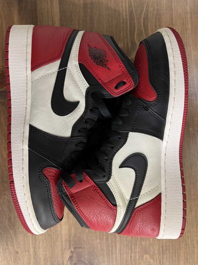 Nike GS Air Jordan 1 Retro High "Bred Toe"