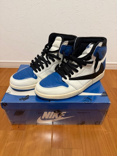 Travis Scott × fragment design × Nike Air Jordan 1 Retro High OG SP "Military Blue"