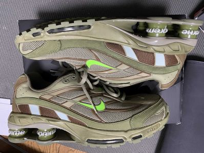 Supreme × Nike Shox Ride 2 "Neutral Olive/Electric Green-Pilgrim"