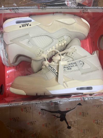 Off-White × Nike Women's Air Jordan 4 SP "Sail"