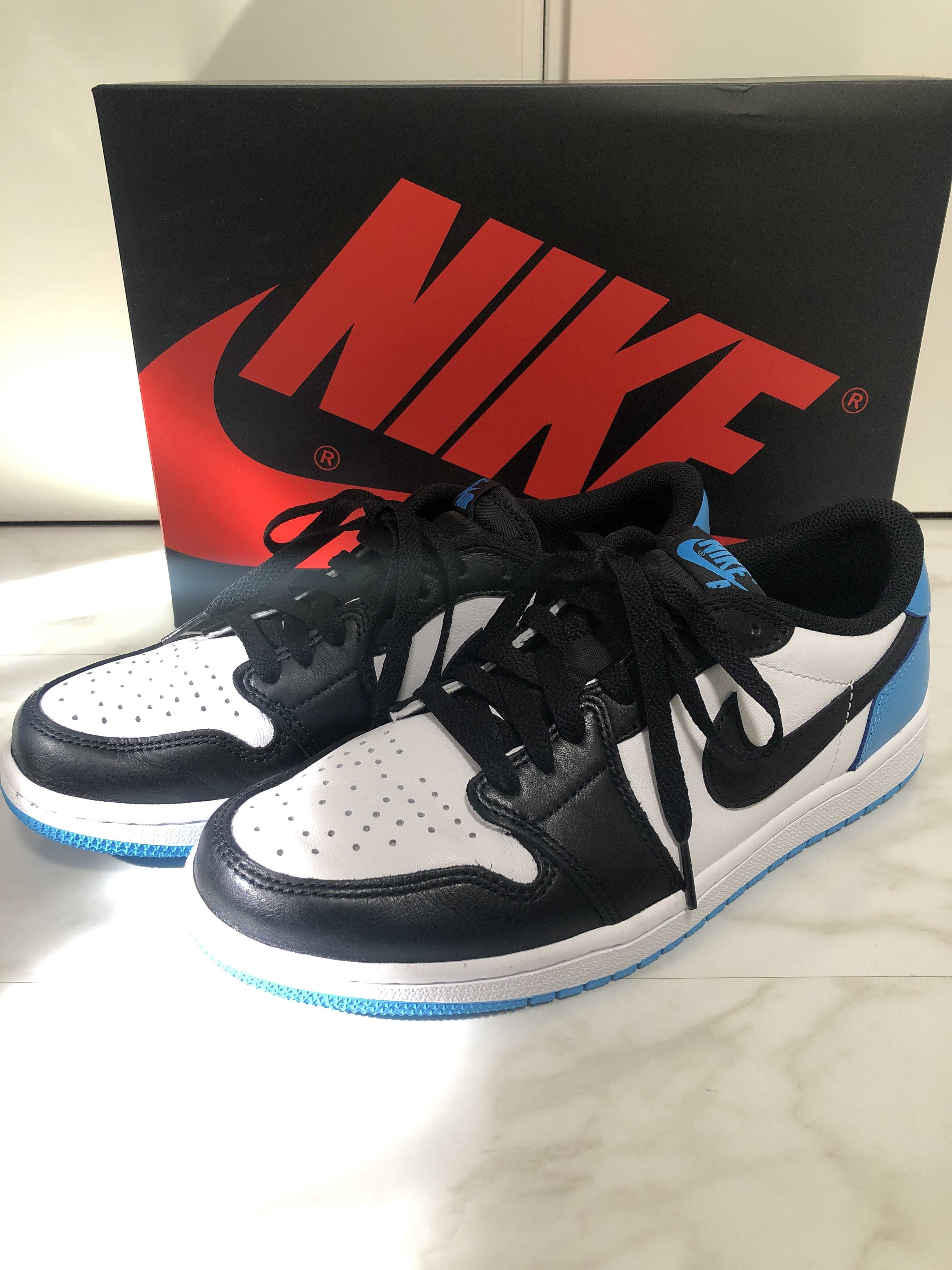Nike Air Jordan 1 Low OG "Black and Dark Powder Blue/UNC"
