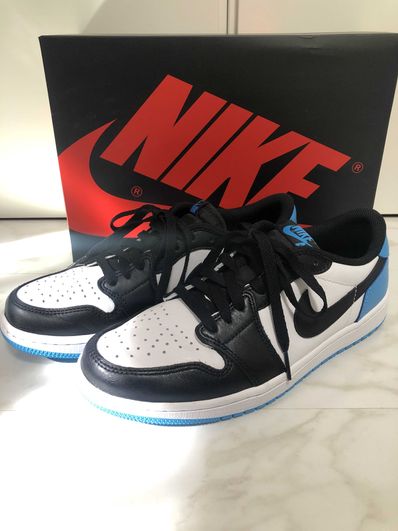 Nike Air Jordan 1 Low OG "Black and Dark Powder Blue/UNC"