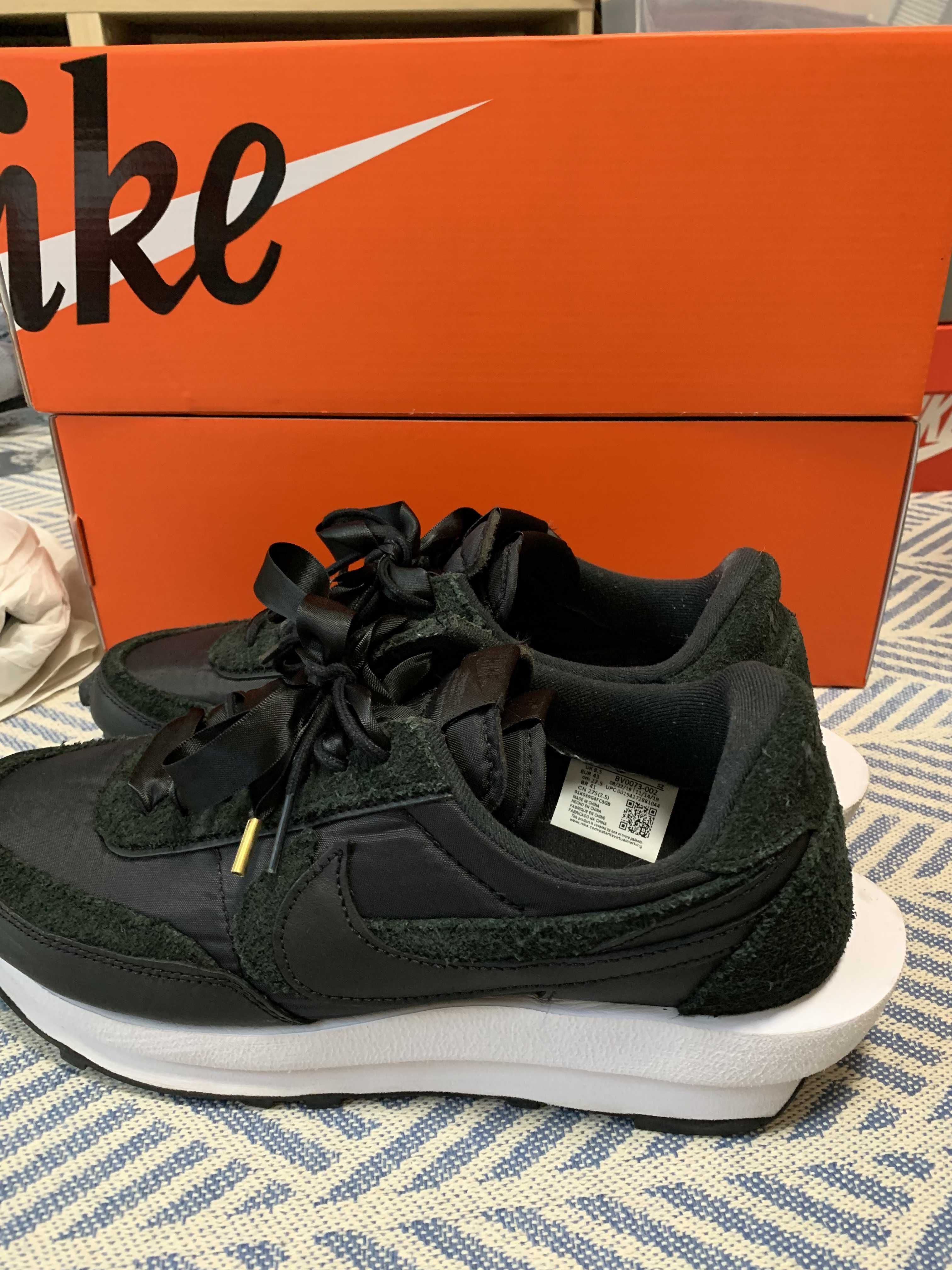 sacai × Nike LDV Waffle "Triple Black"