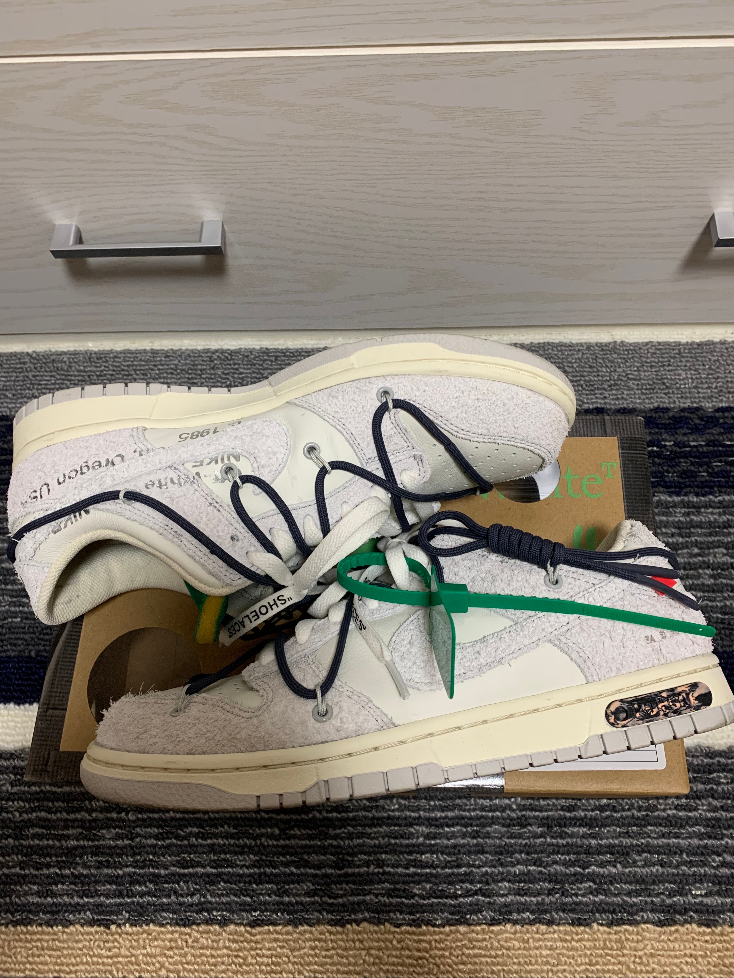 Off-White × Nike Dunk Low "Sail/Neutral Grey/Gridiron"