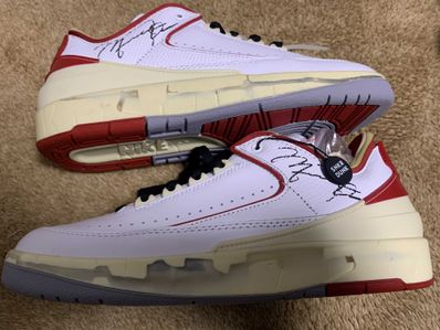 Off-White × Nike Air Jordan 2 Low "White and Varsity Red"