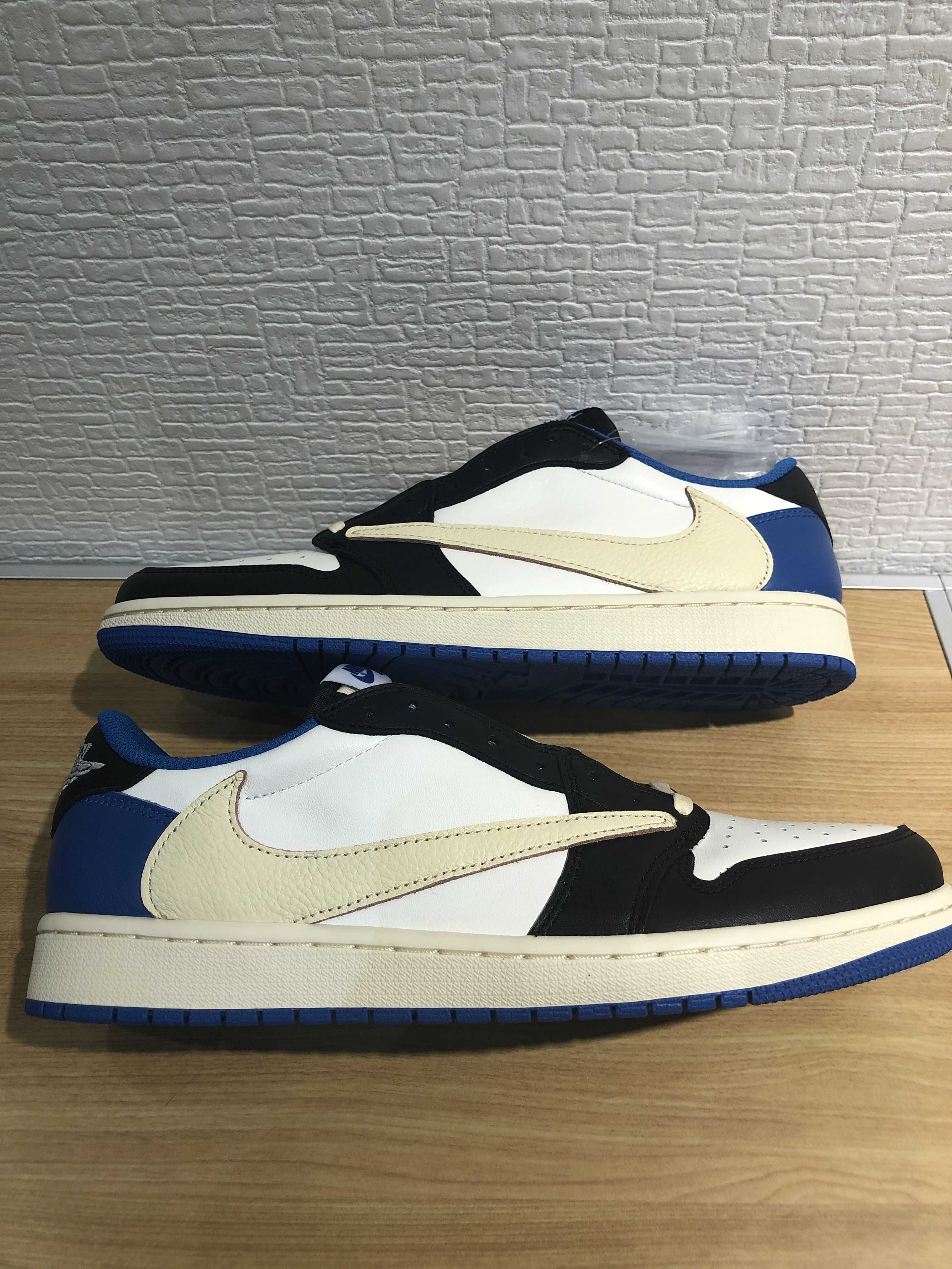 Travis Scott × fragment design × Nike Air Jordan 1 Low OG SP "Military Blue"