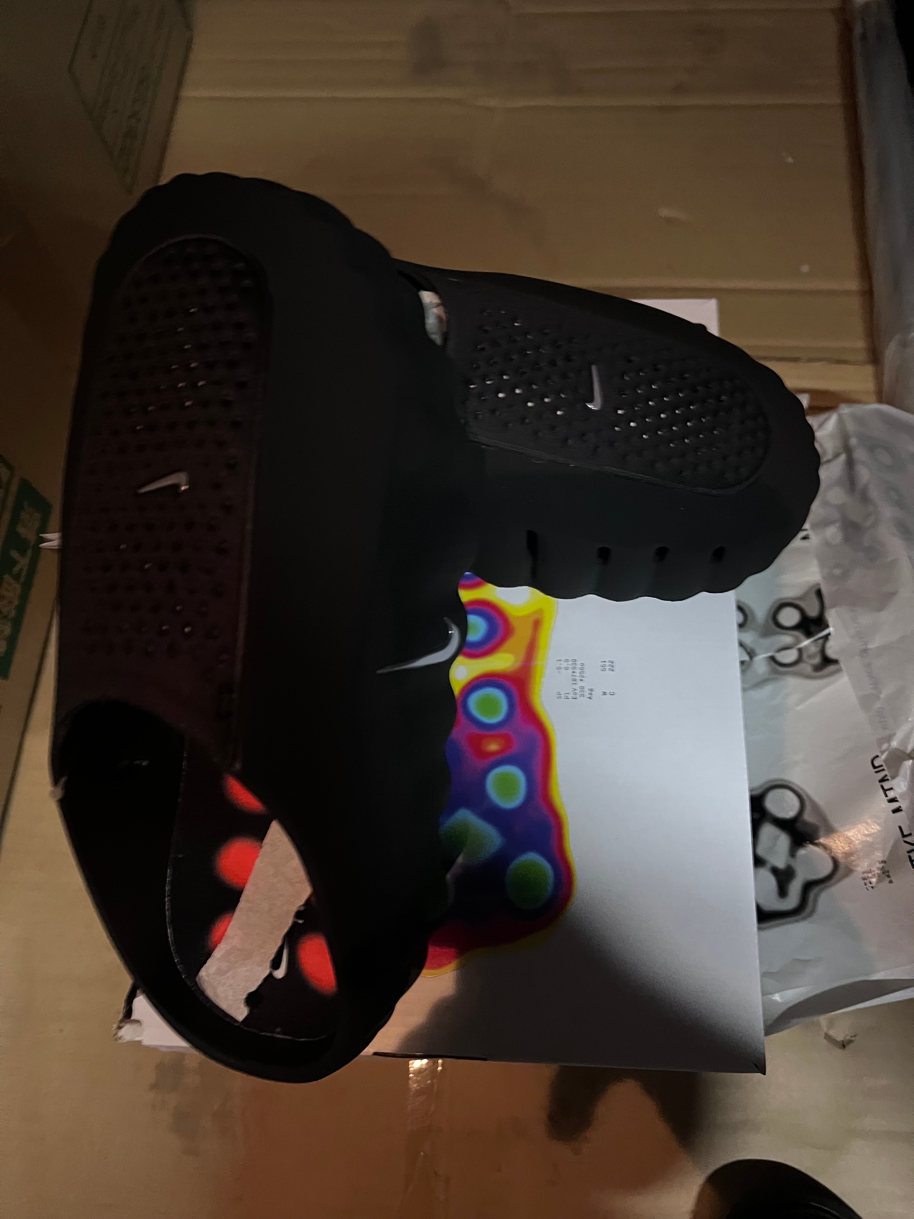 Nike Mind 001 Mules "Black/Hyper Crimson"