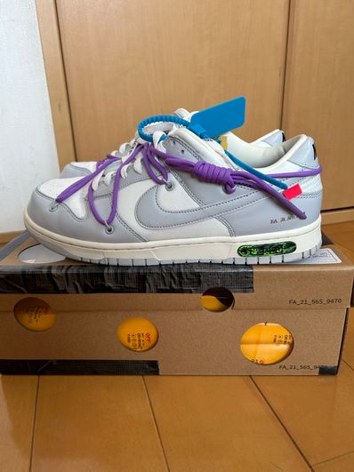 Off-White × Nike Dunk Low "Sail/Neutral Gray"