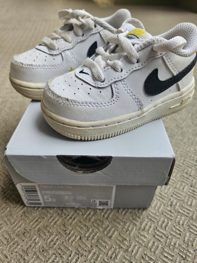 Nike TD Air Force 1 Low '07 LV8 "White/Black/Yellow"