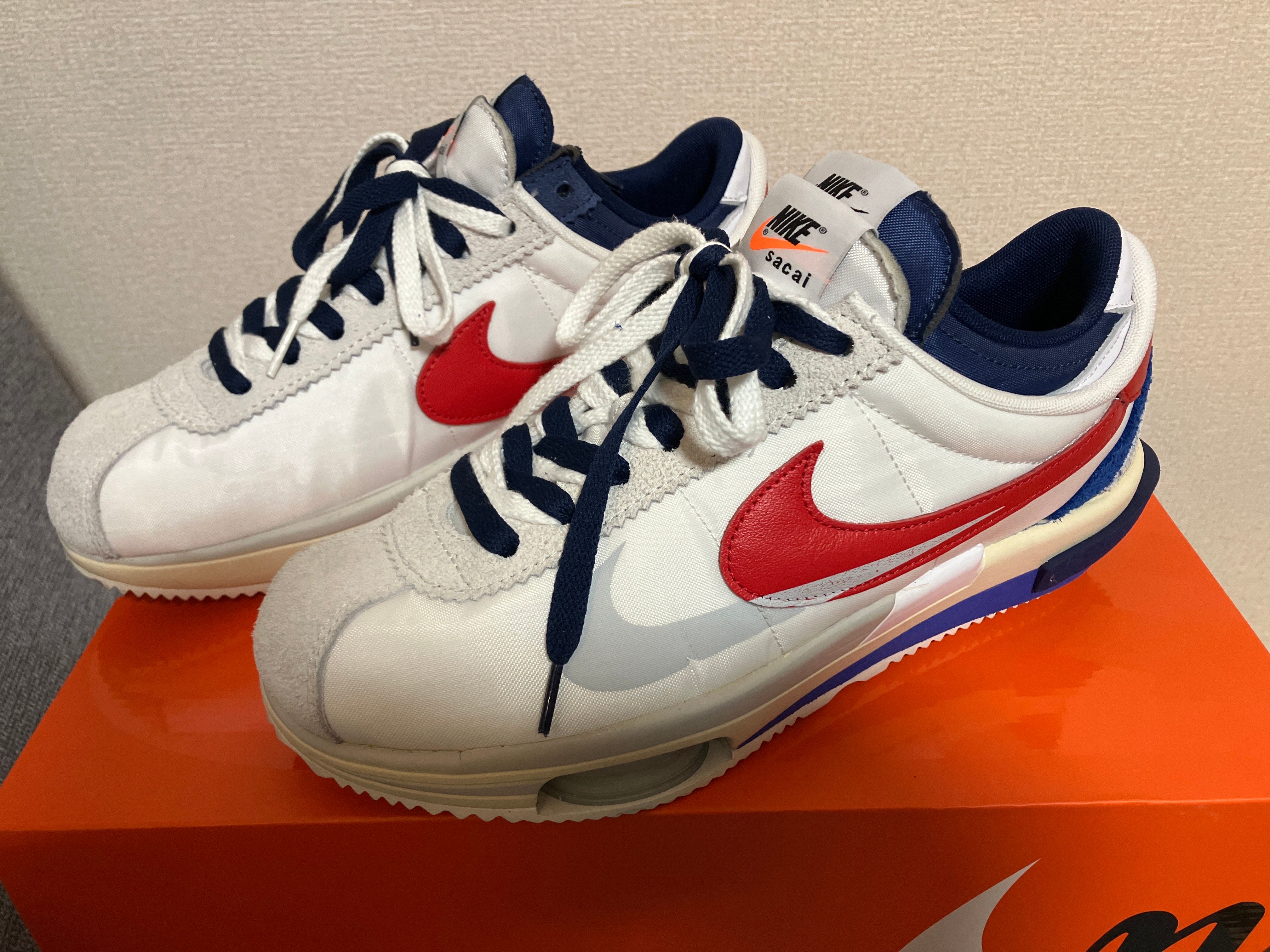 sacai × Nike Zoom Cortez "White and University Red"