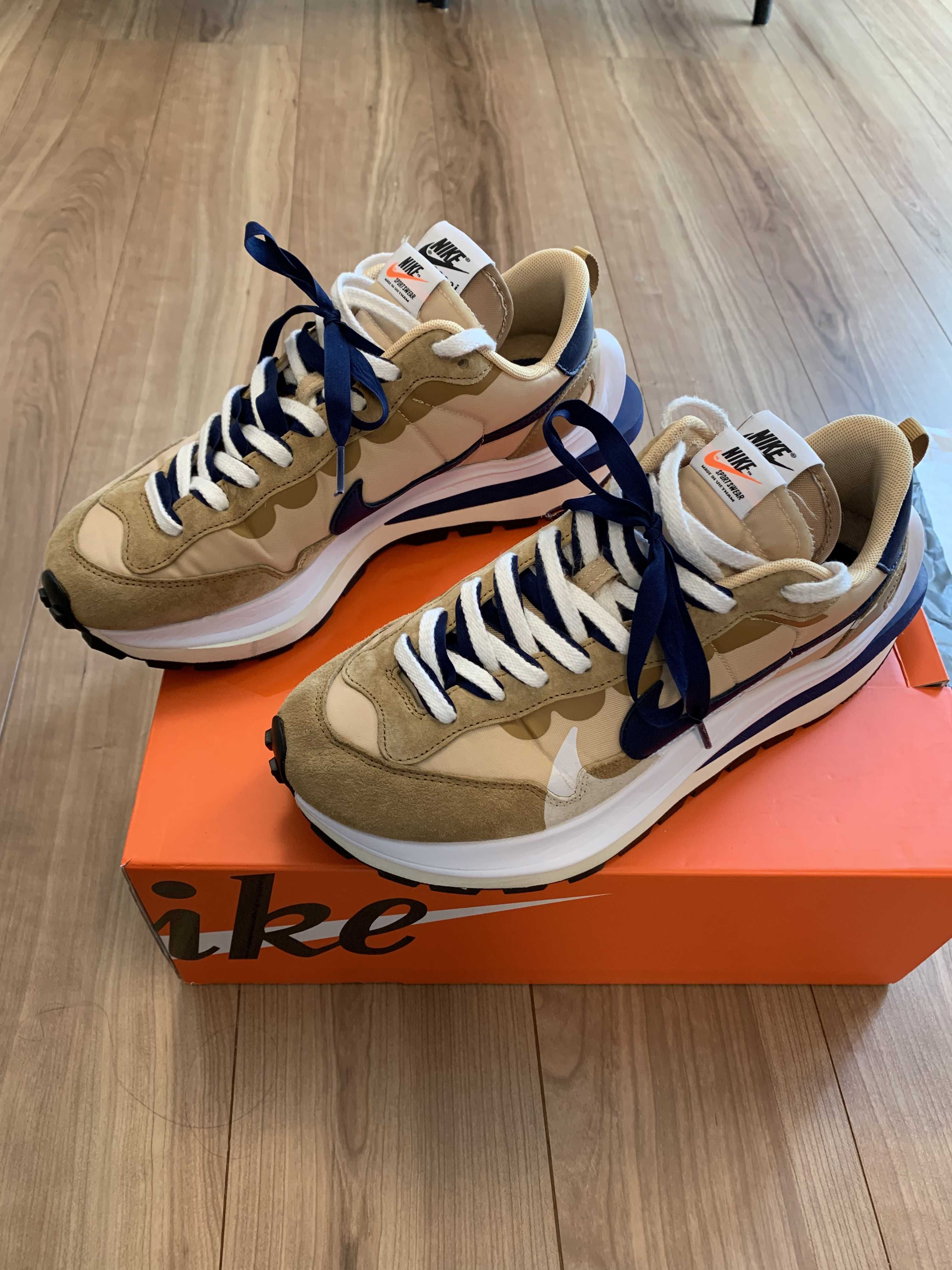 Sacai × Nike Vapor Waffle "Sesame And Blue Void"