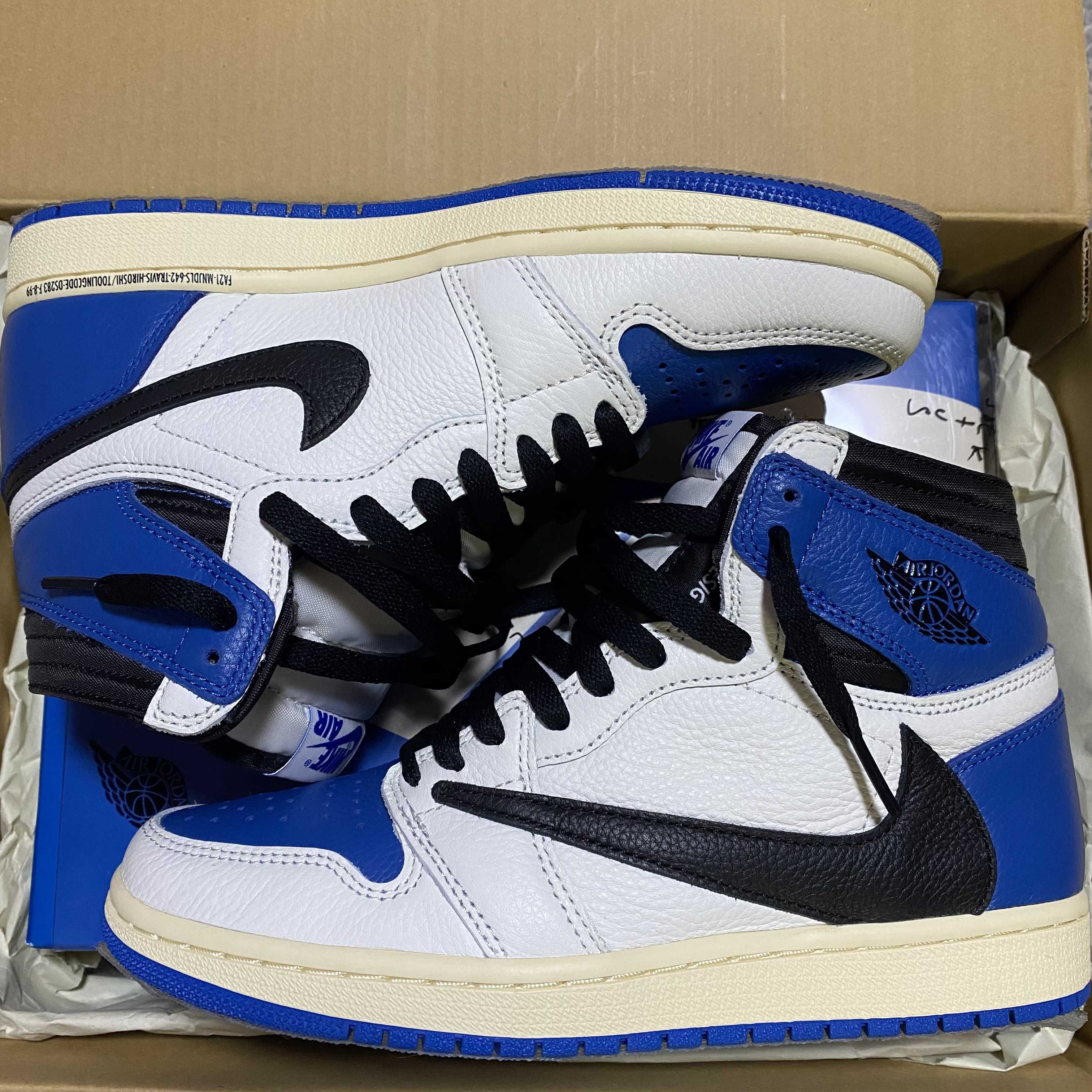 Travis Scott × fragment design × Nike Air Jordan 1 Retro High OG SP "Military Blue"