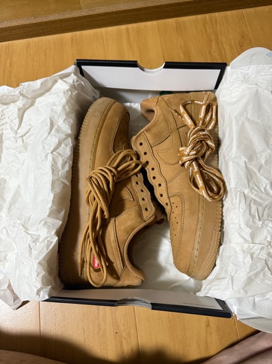 Supreme × Nike Air Force 1 Low "Flax/Wheat"