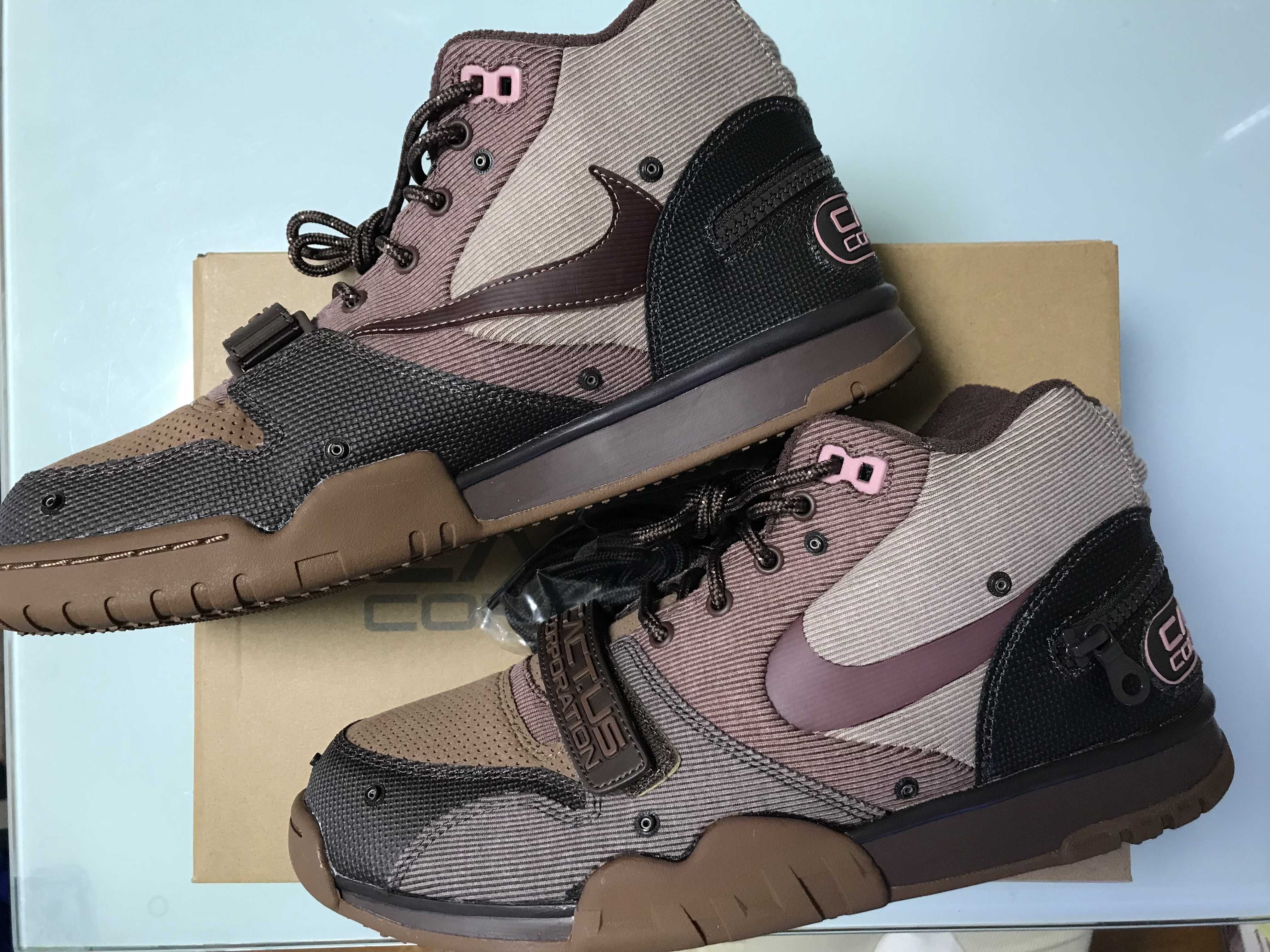 Travis Scott x Nike Air Trainer 1 SP "Archaeo Brown and Rust Pink"