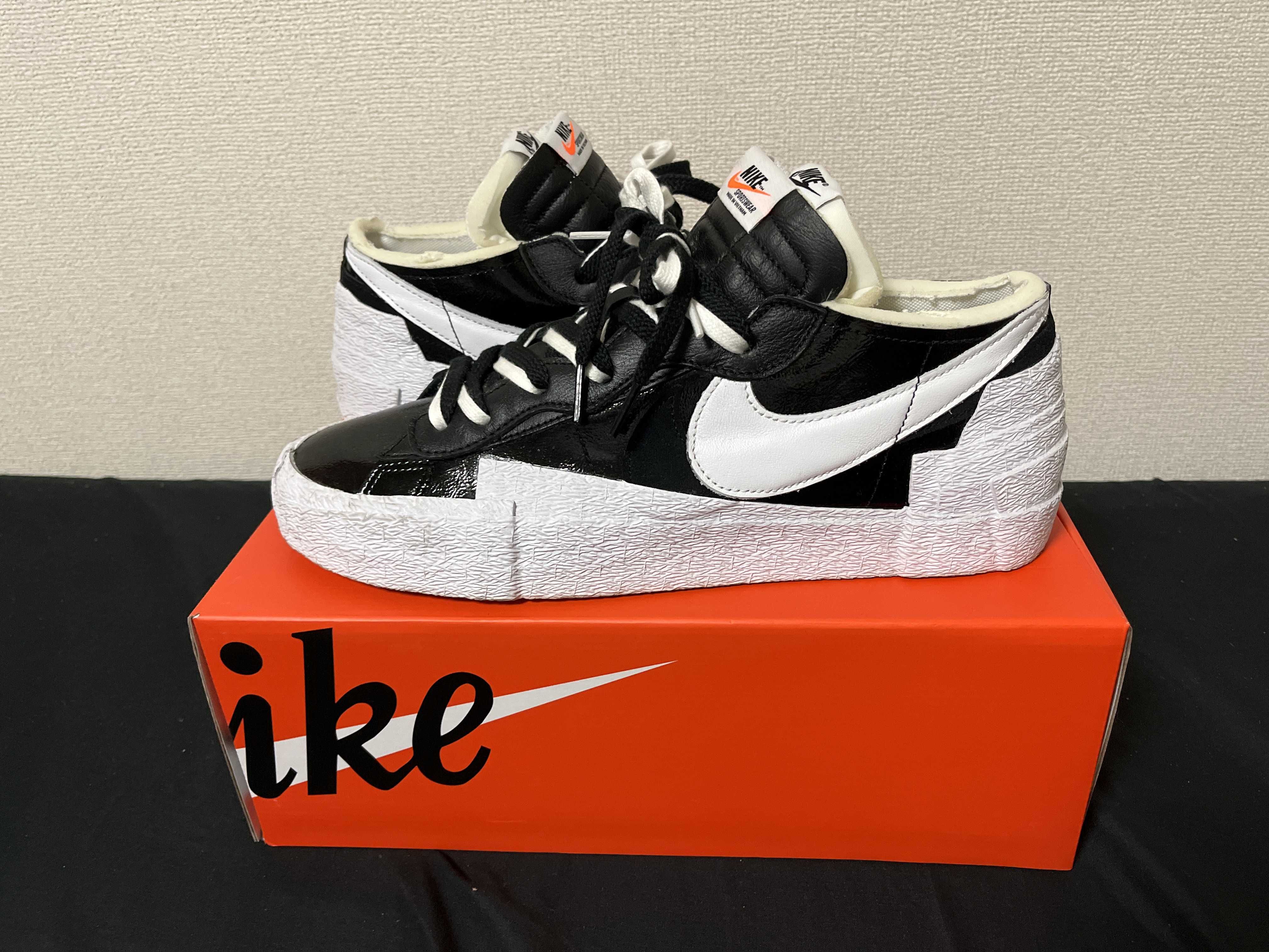 sacai × Nike Blazer Low "Black Patent Leather"