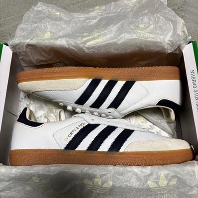 Sporty & Rich × adidas Samba OG "Footwear White"